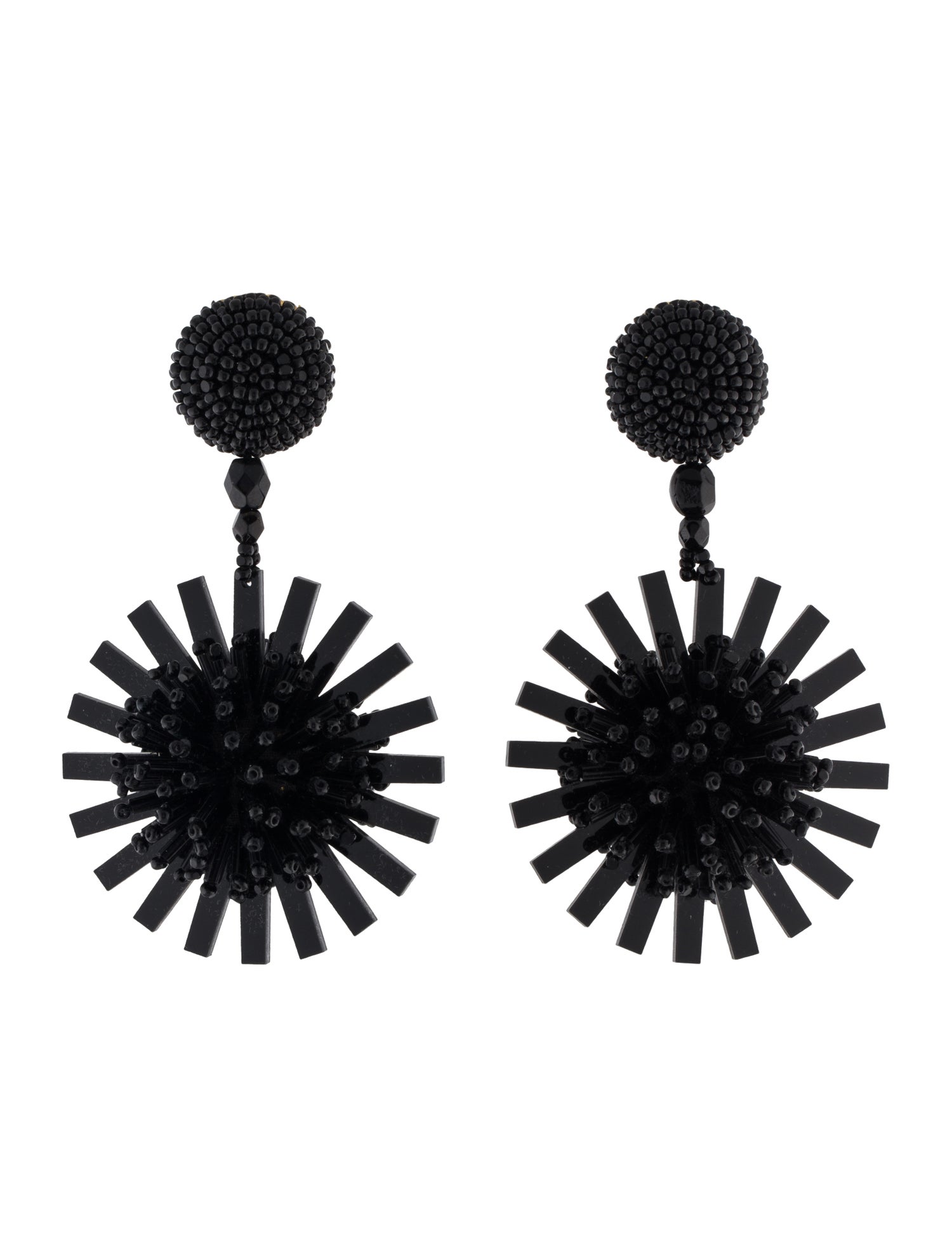 Oscar de la Renta Bead Drop Earrings