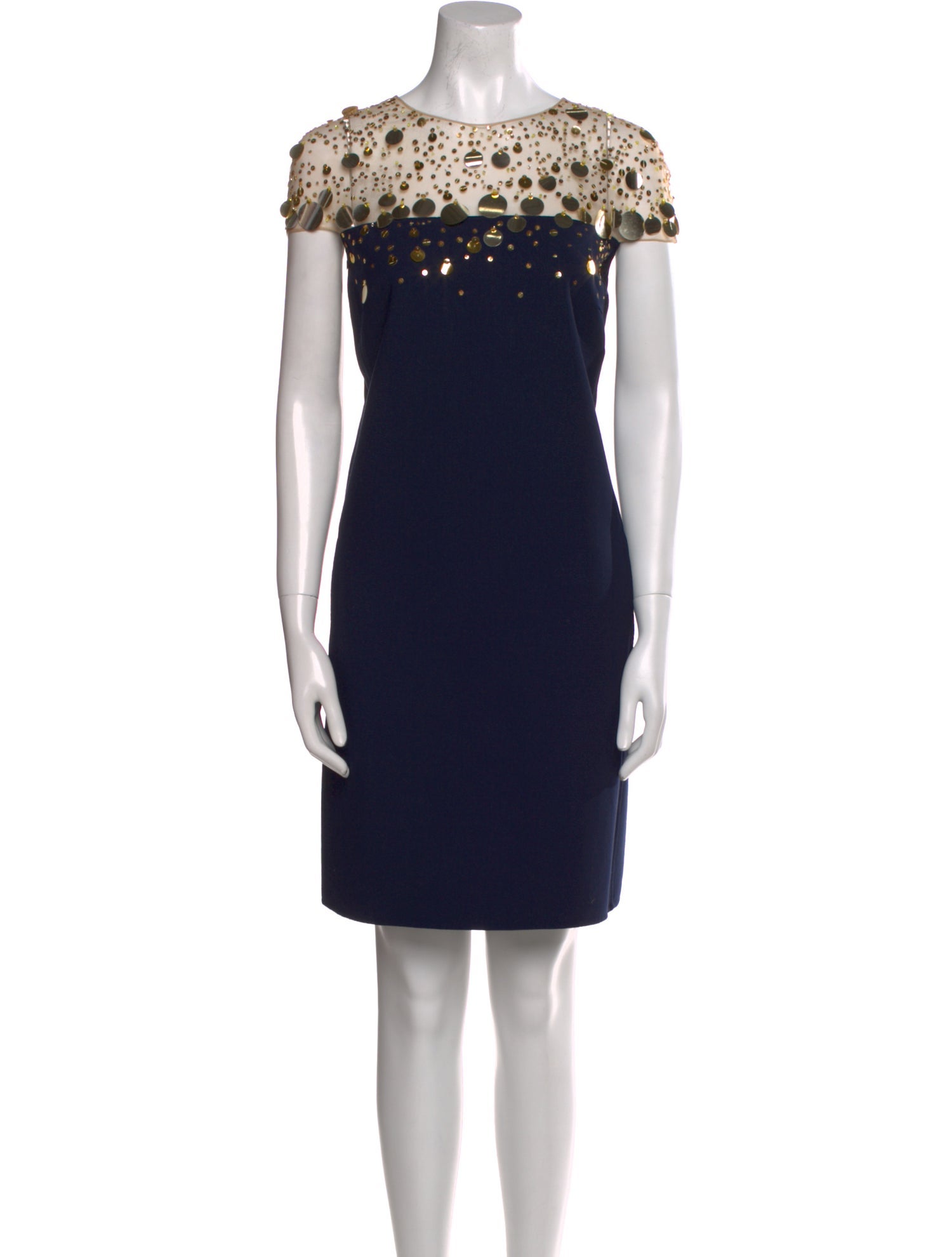 Oscar de la Renta Virgin Wool Knee-Length Dress