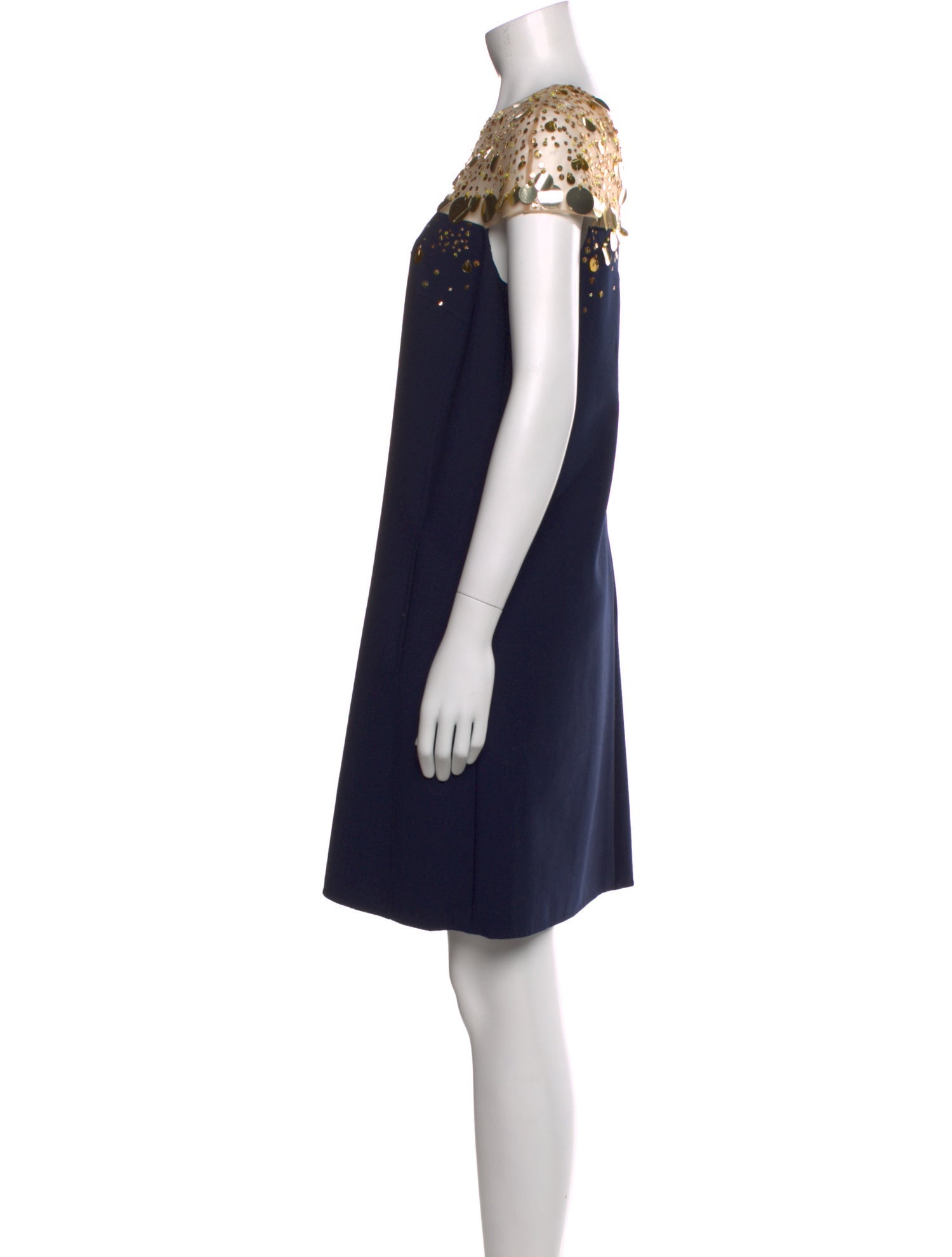 Oscar de la Renta Virgin Wool Knee-Length Dress