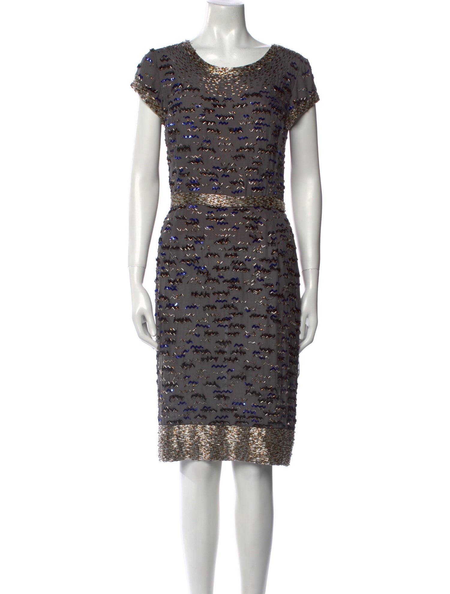 Oscar de la Renta Silk Knee-Length Dress