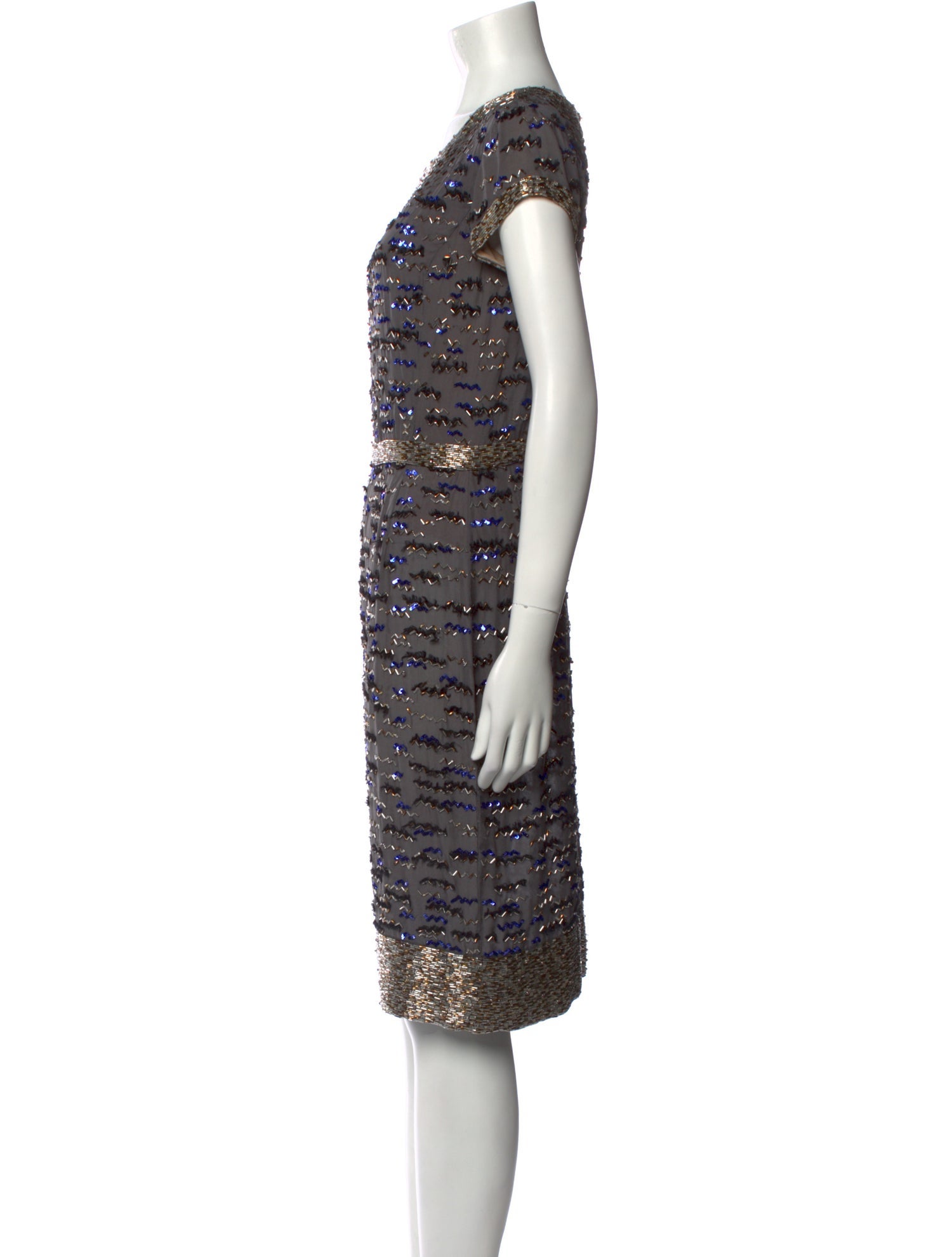 Oscar de la Renta Silk Knee-Length Dress