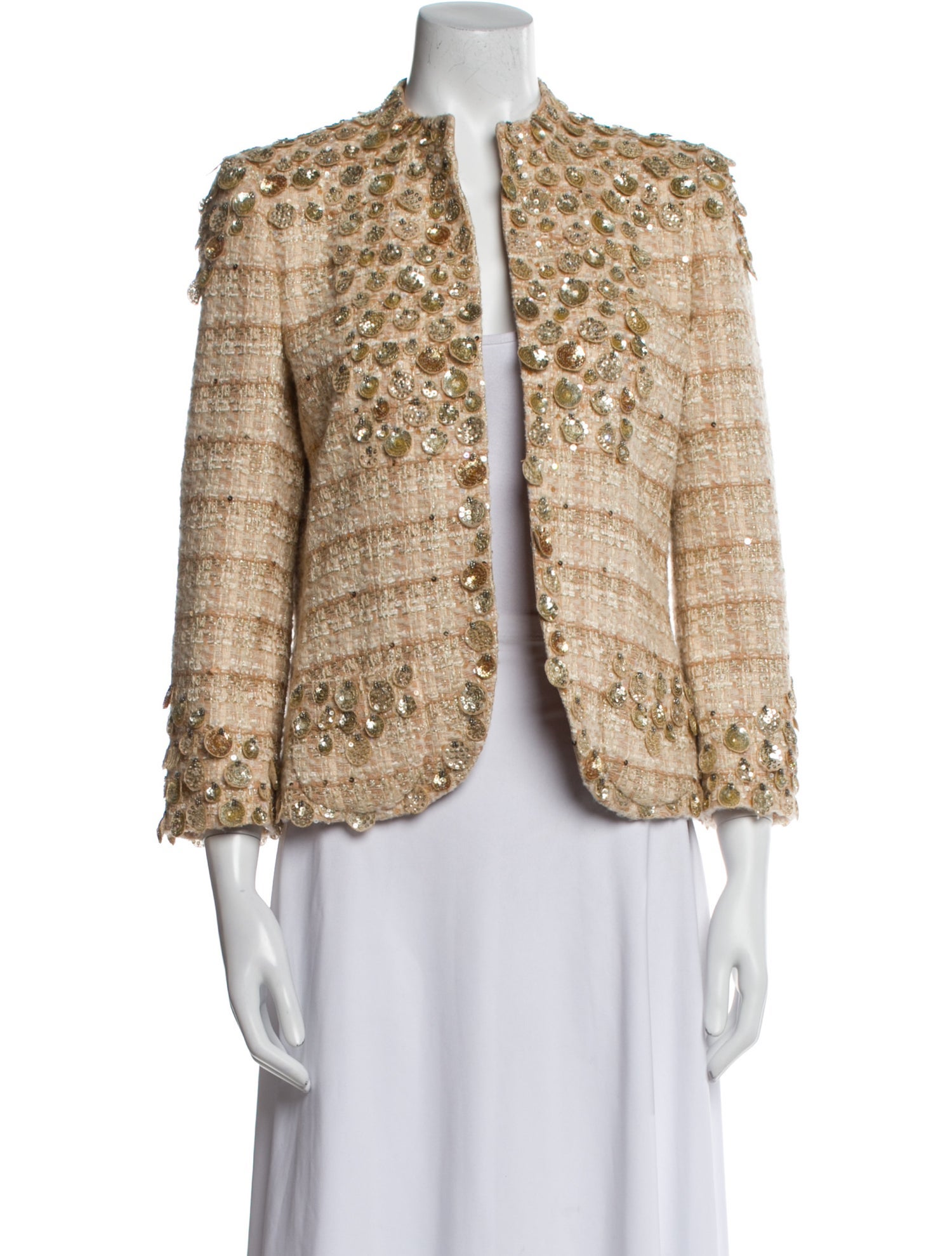 Oscar de la Renta Vintage Tweed Pattern Evening Jacket