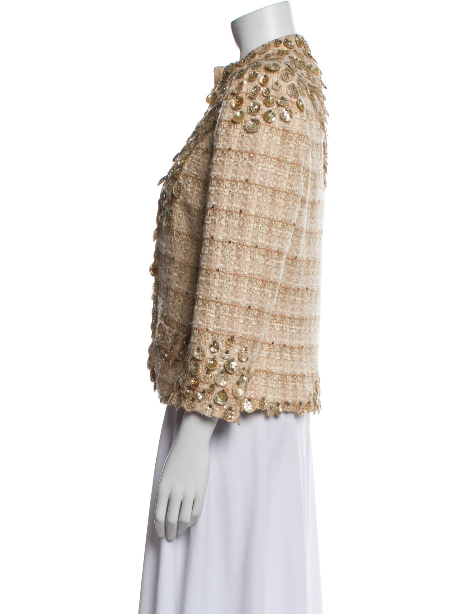 Oscar de la Renta Vintage Tweed Pattern Evening Jacket