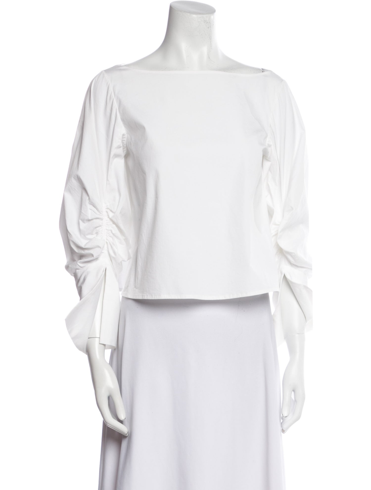 Oscar de la Renta 2018 Scoop Neck Crop Top