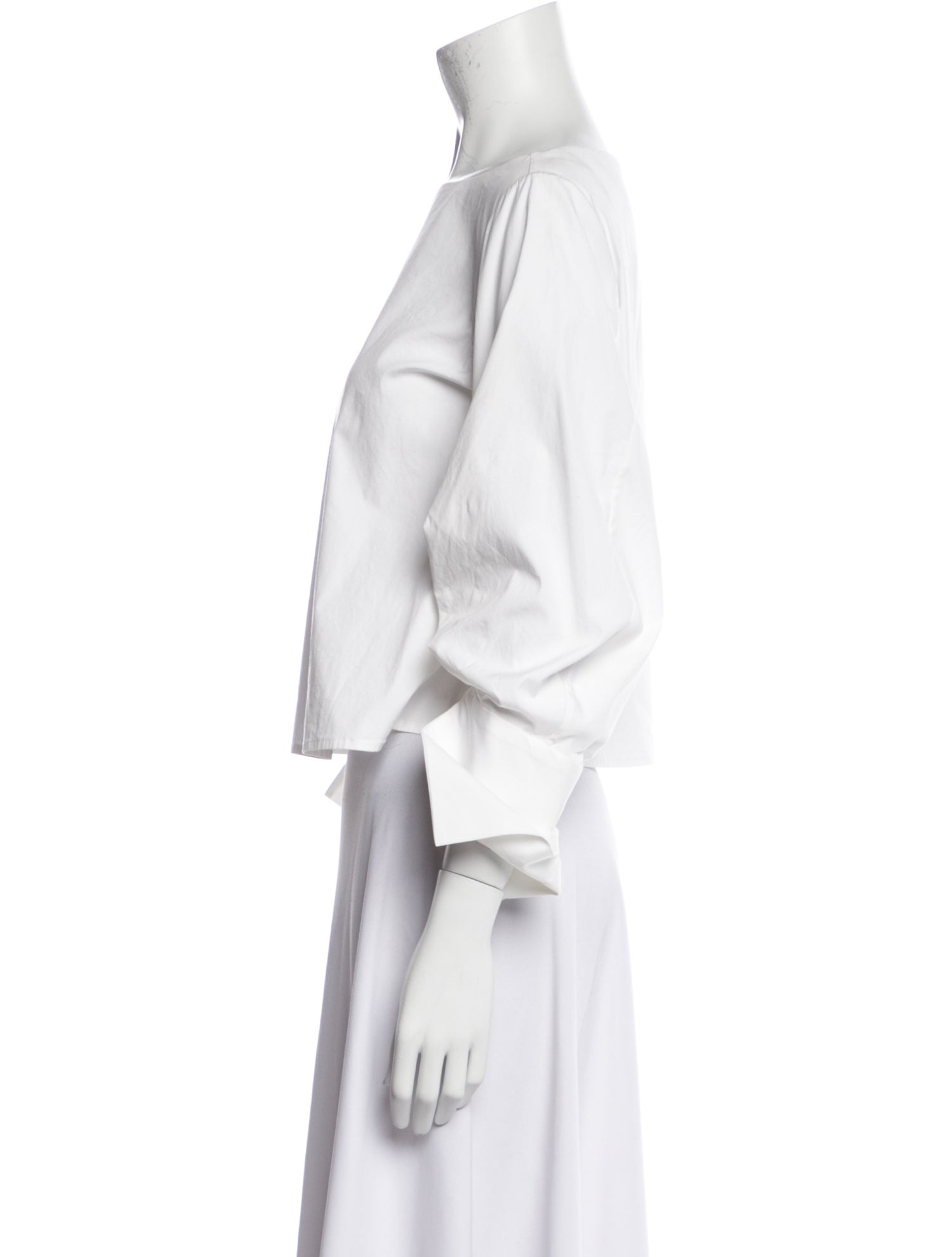 Oscar de la Renta 2018 Scoop Neck Crop Top