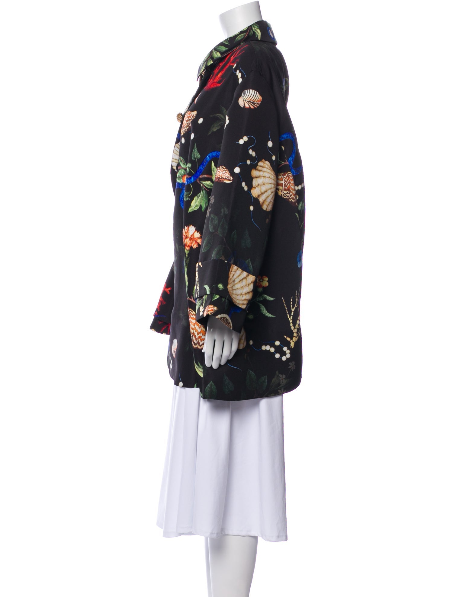 Oscar de la Renta Floral Print Jacket