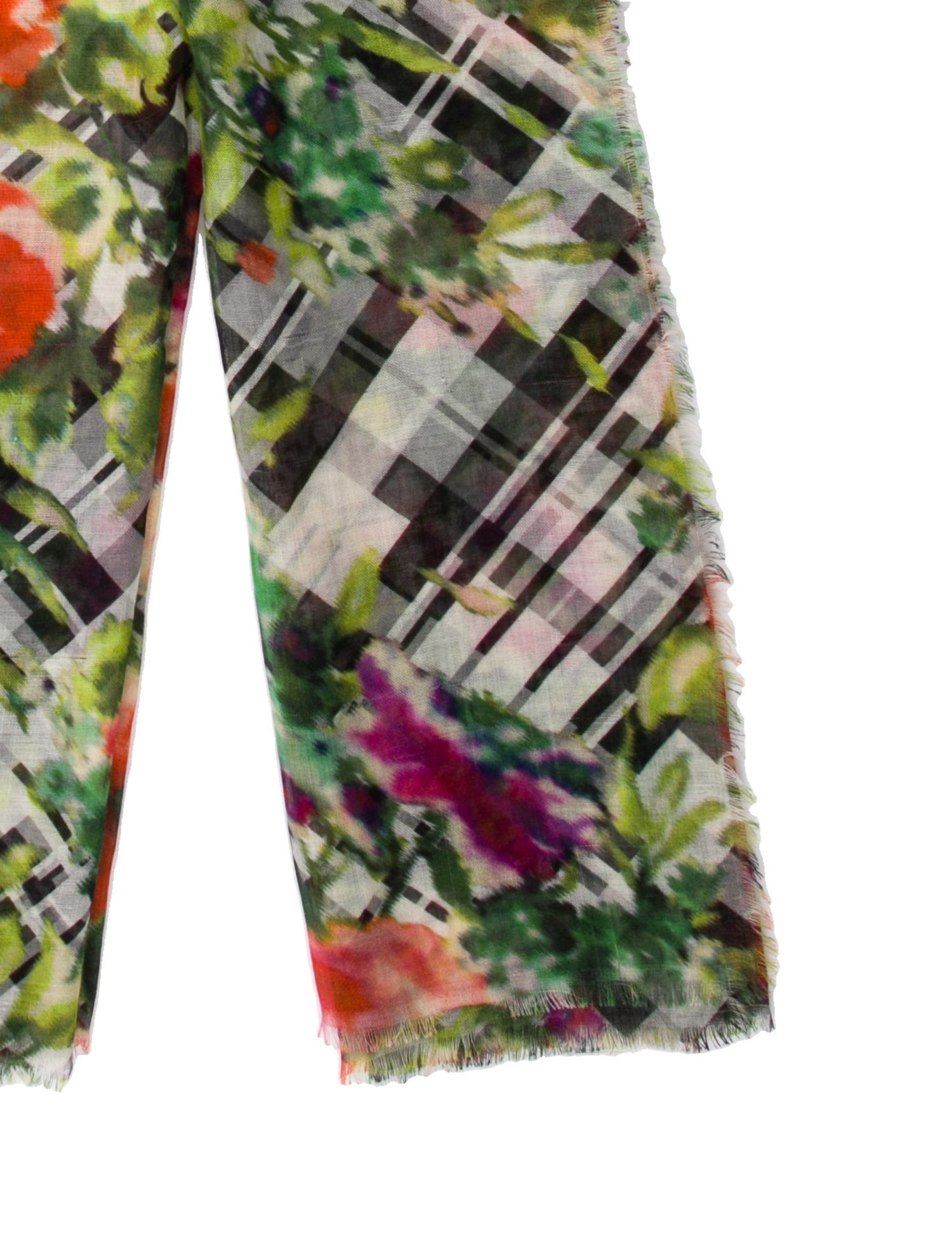 Oscar de la Renta Silk Floral Print Scarf