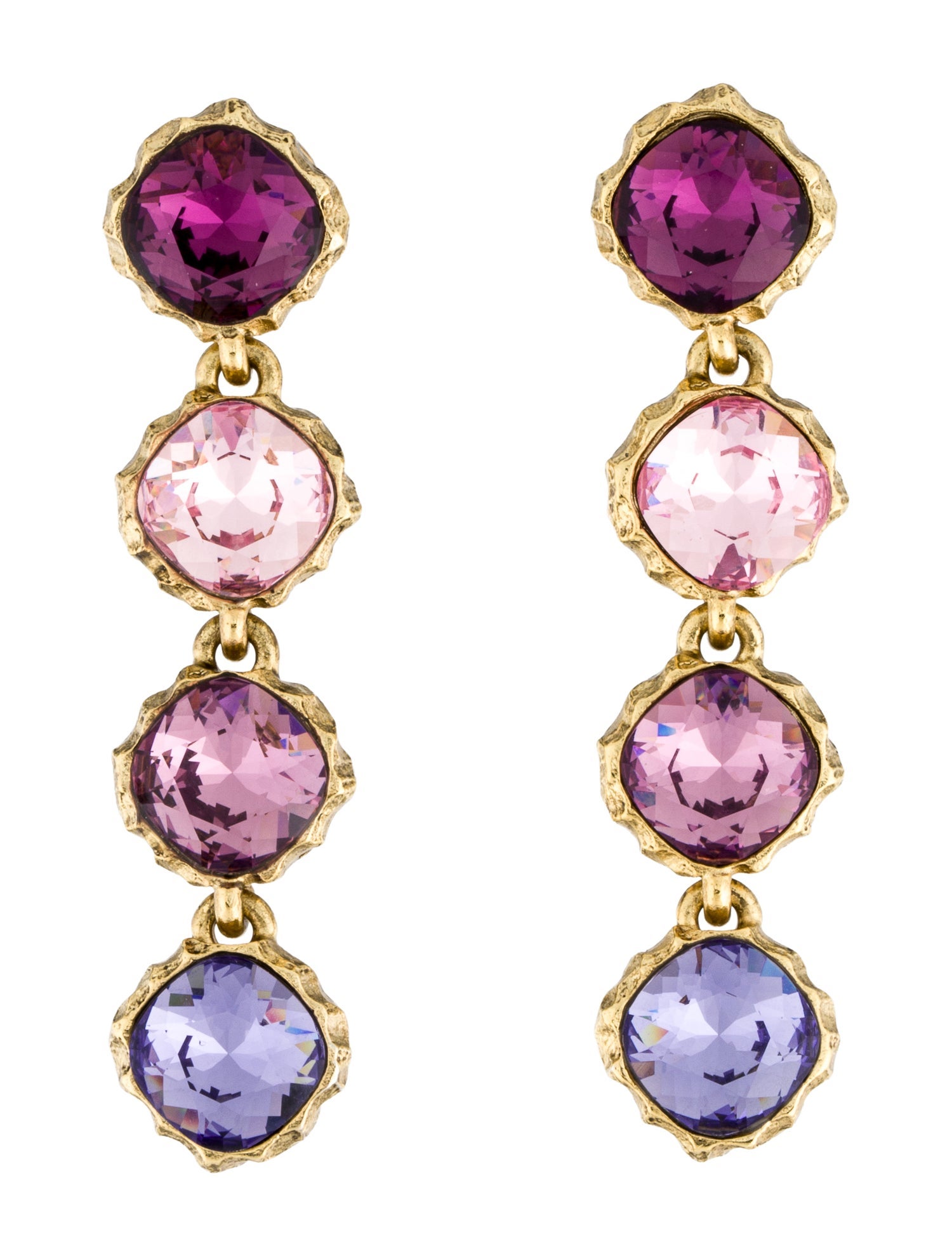 Oscar de la Renta Crystal Drop Earrings