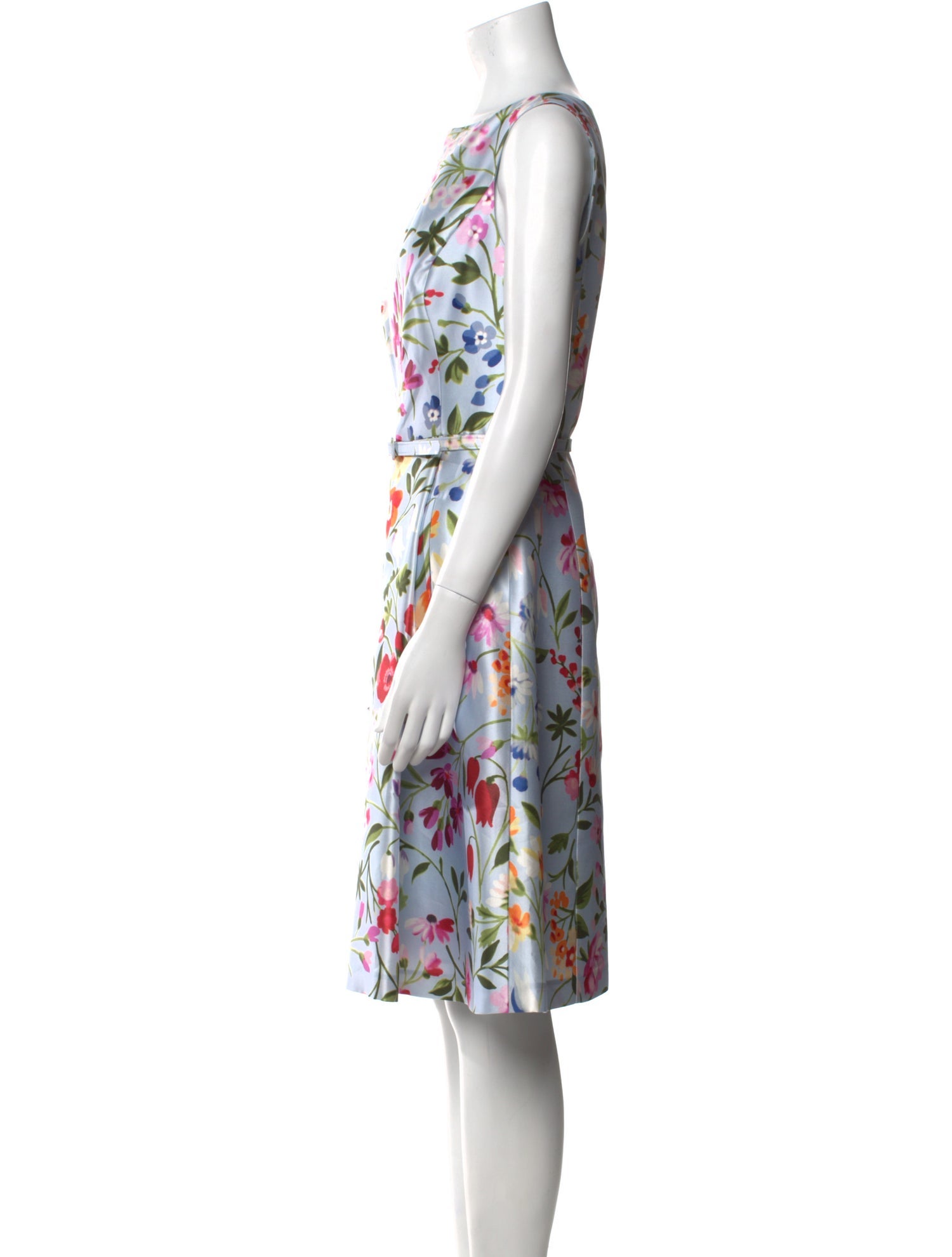 Oscar de la Renta Floral Print Knee-Length Dress w/ Tags