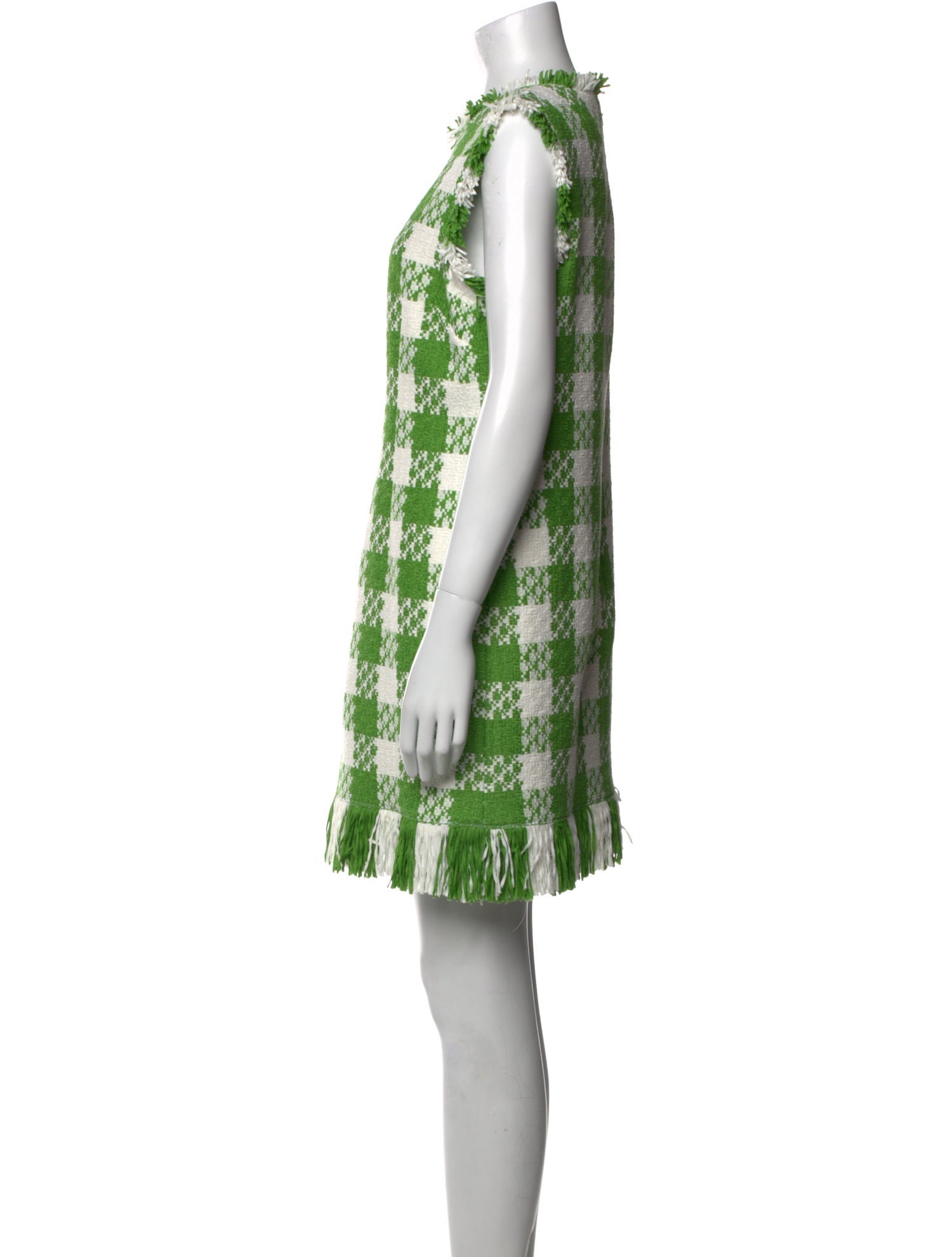 Oscar de la Renta Plaid Print Mini Dress