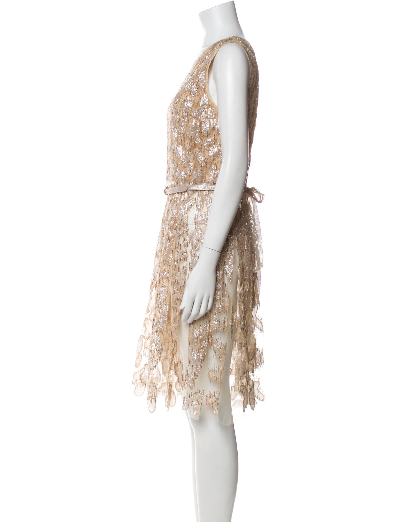 Oscar de la Renta Silk Knee-Length Dress