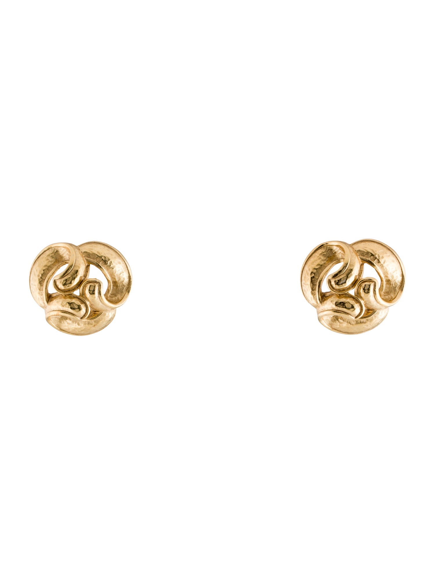 Oscar de la Renta Vintage Swirl Clip-On Earrings