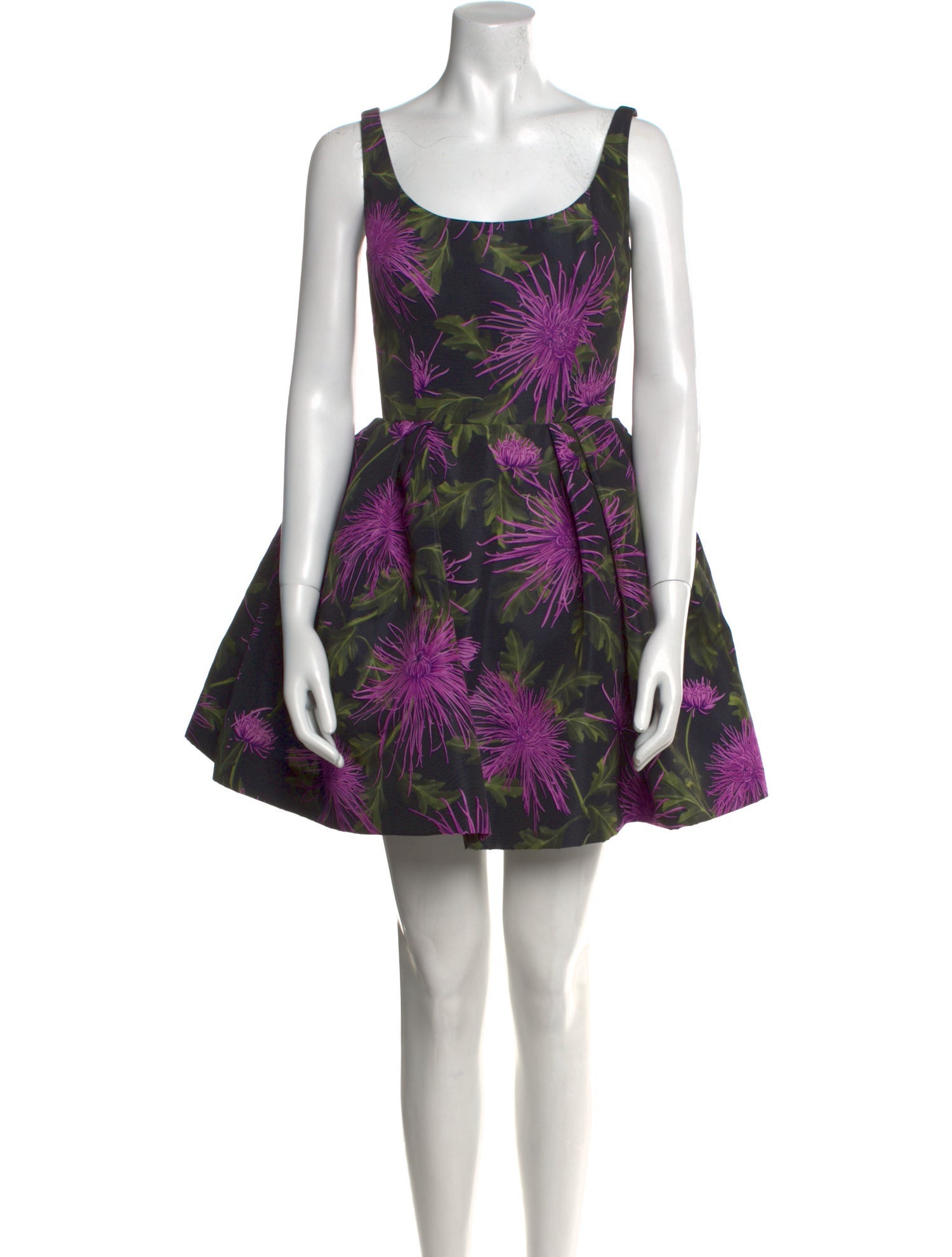 Oscar de la Renta Floral Print Mini Dress