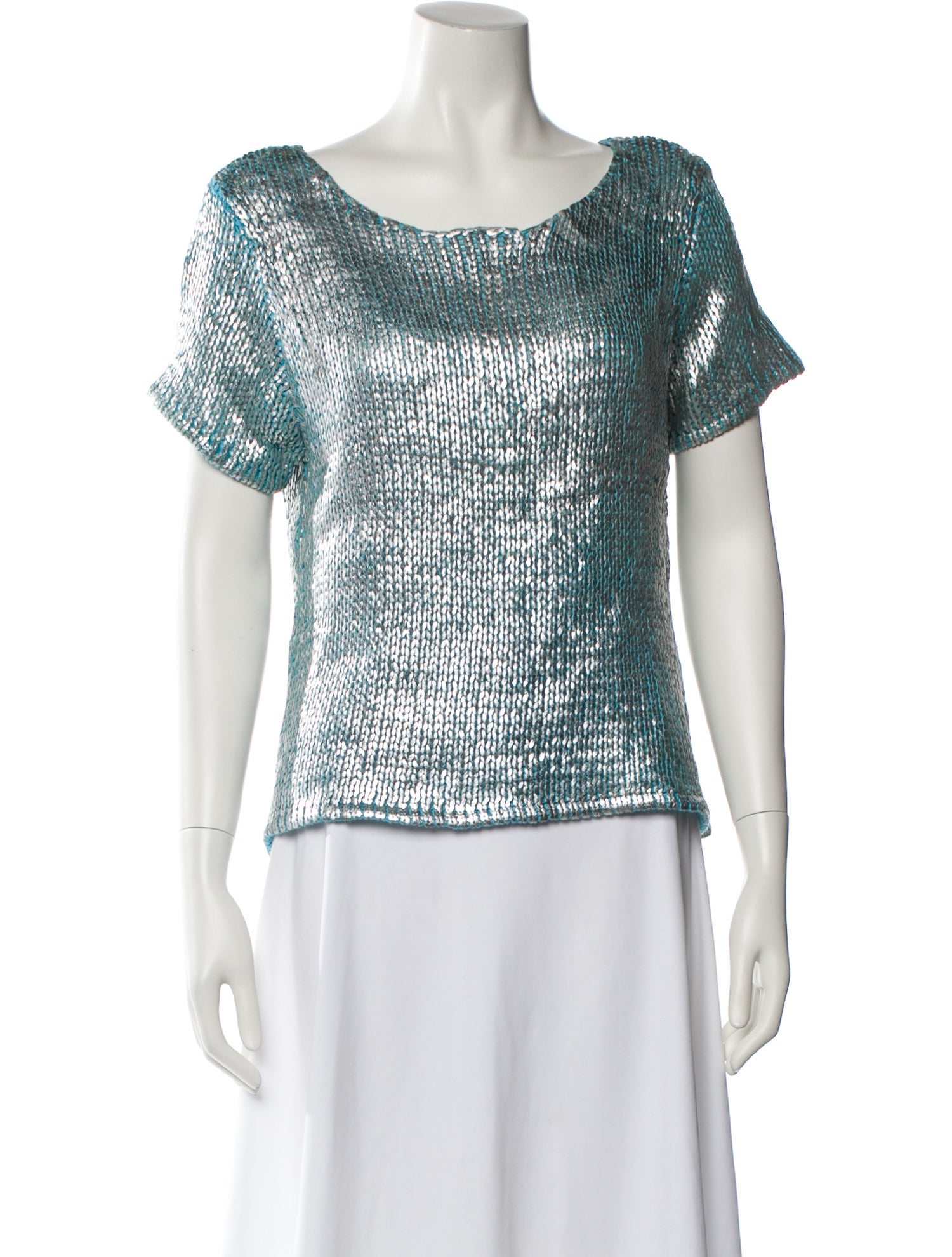 Oscar de la Renta Scoop Neck Sweater