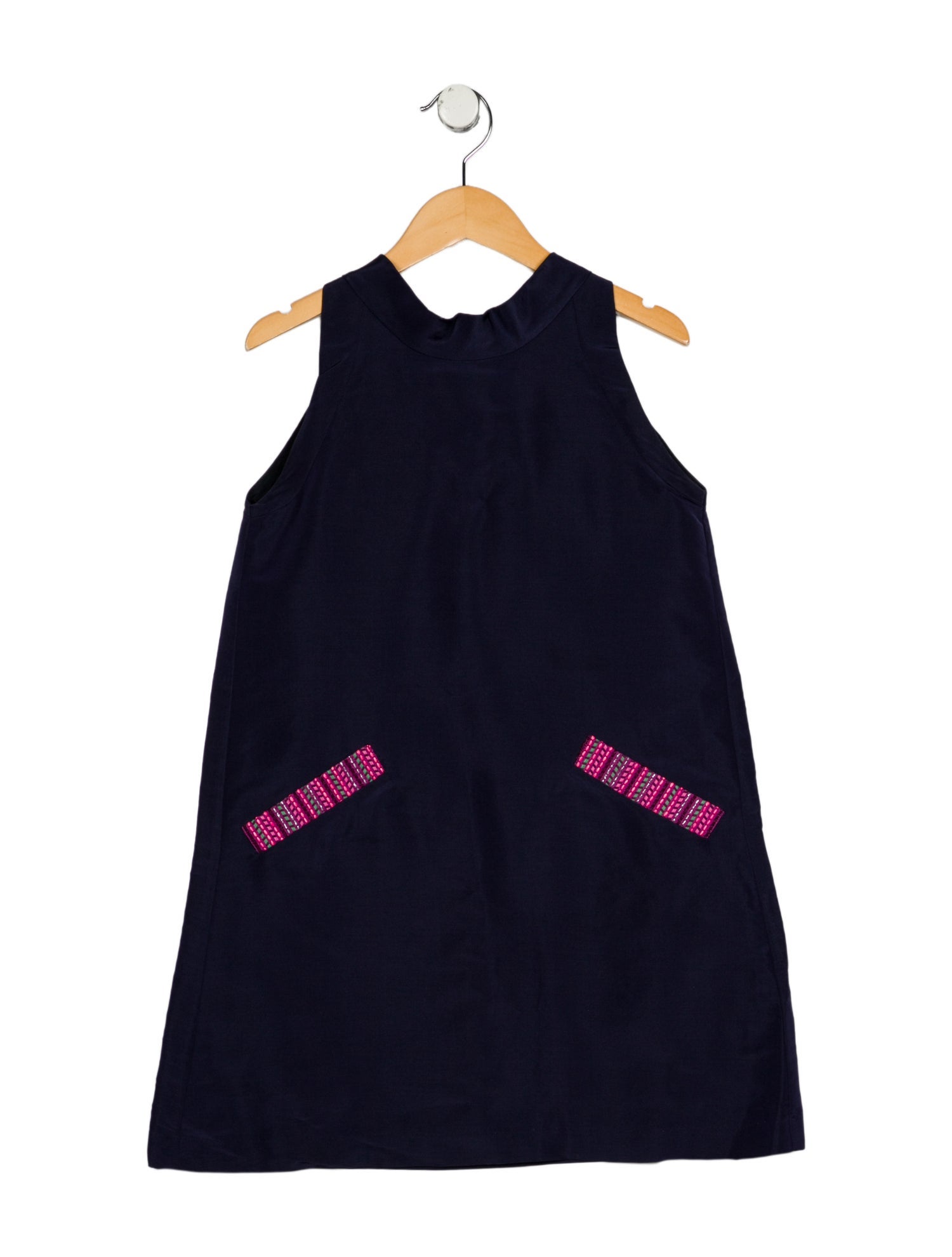 Oscar de la Renta Girls' Embroidered Sleeveless Dress