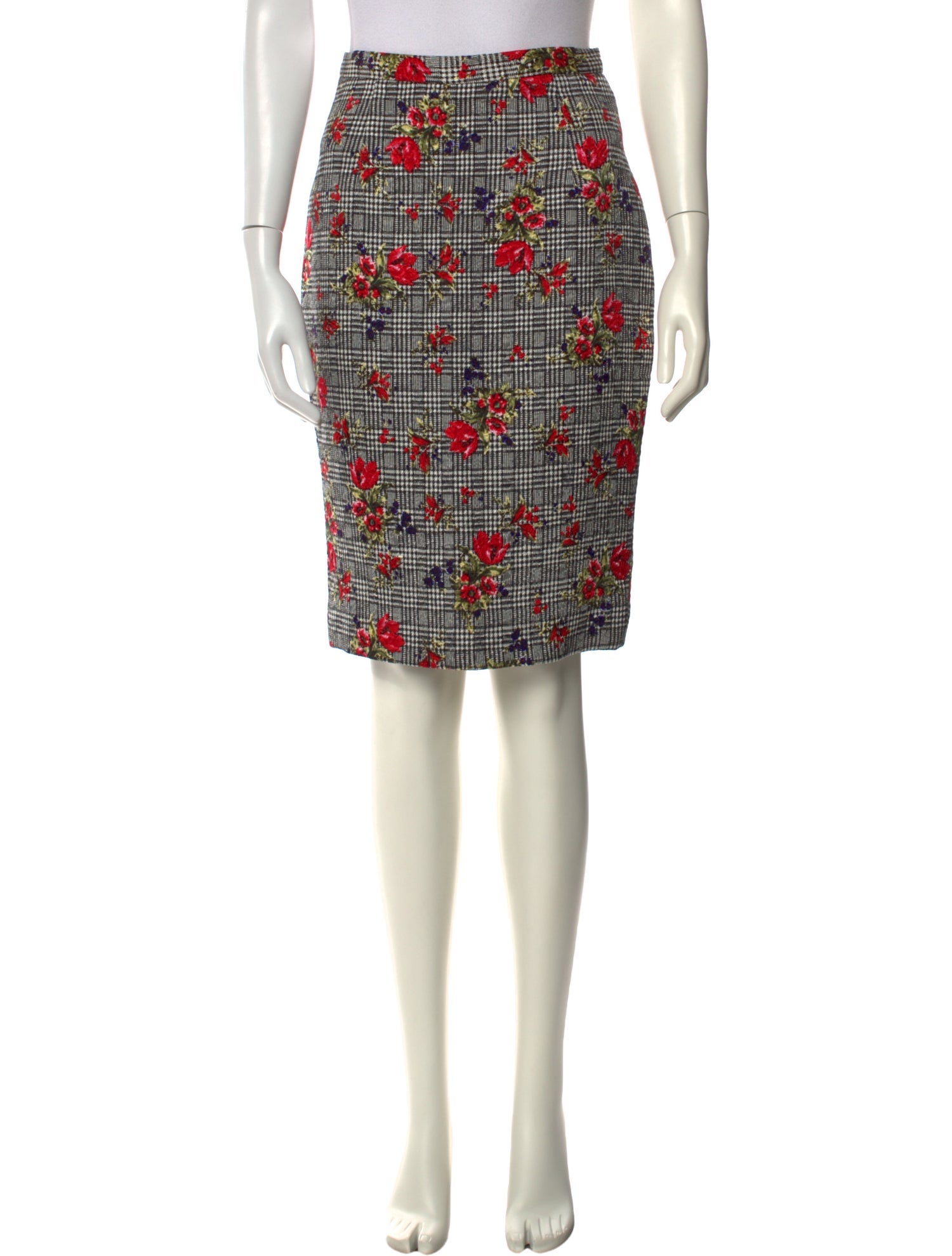 Oscar de la Renta Wool Knee-Length Skirt
