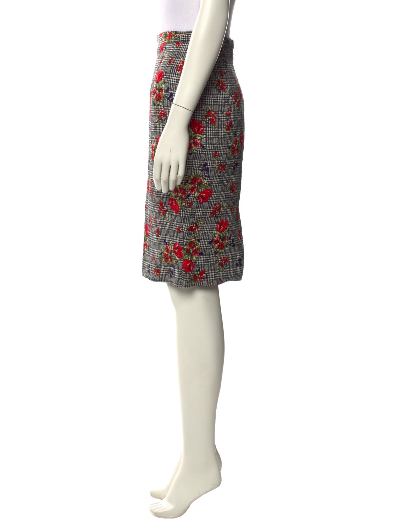 Oscar de la Renta Wool Knee-Length Skirt