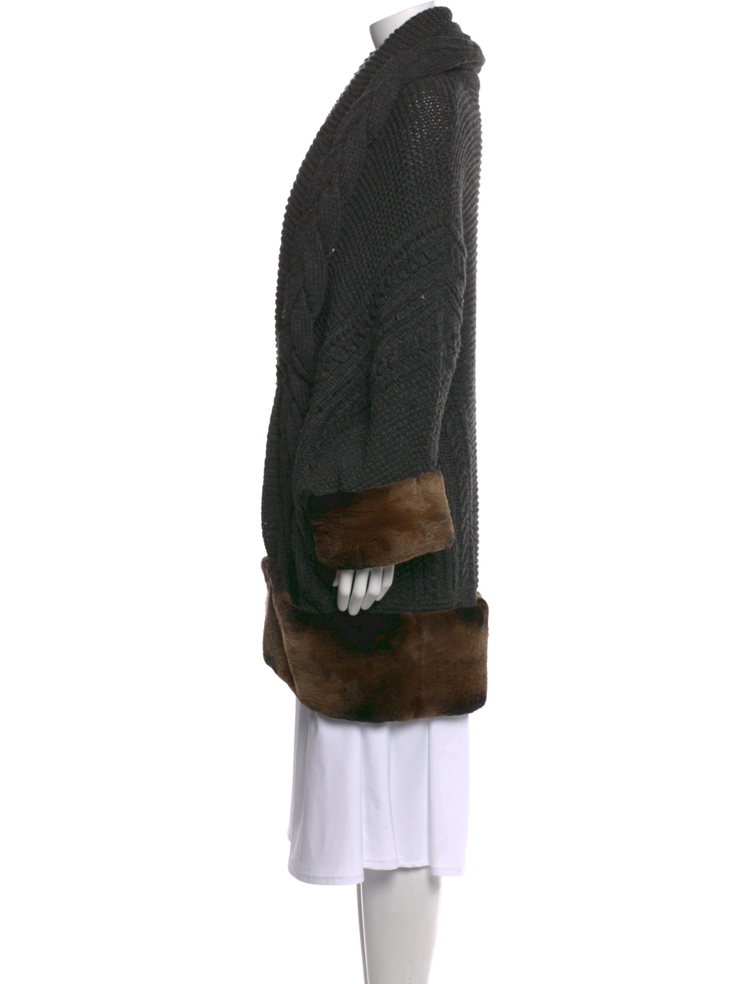 Oscar de la Renta Cashmere Colorblock Pattern Sweater