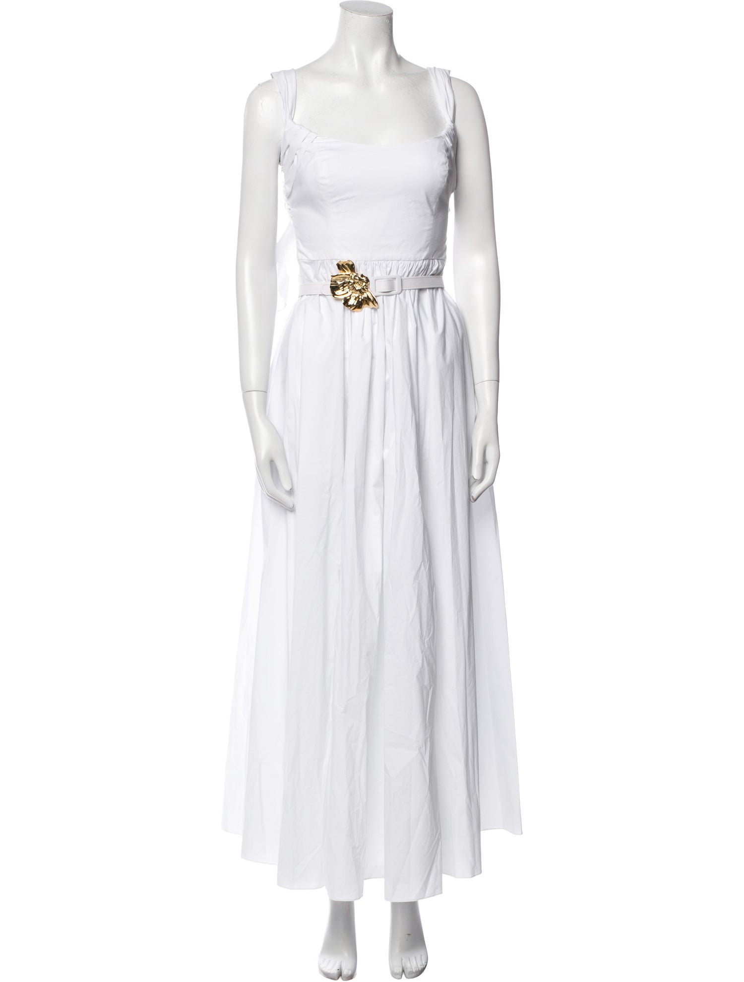 Oscar de la Renta Square Neckline Long Dress