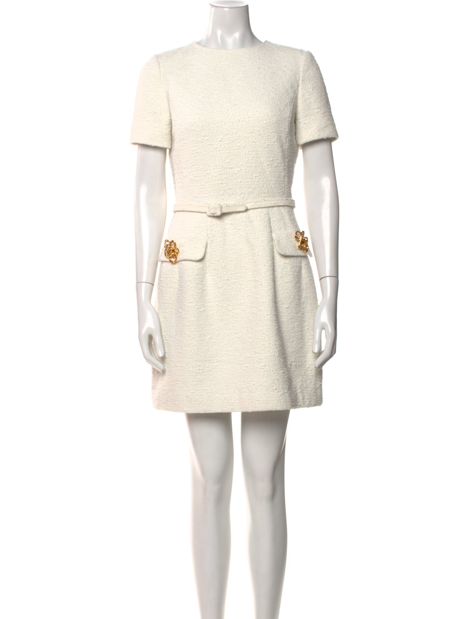 Oscar de la Renta Crew Neck Mini Dress