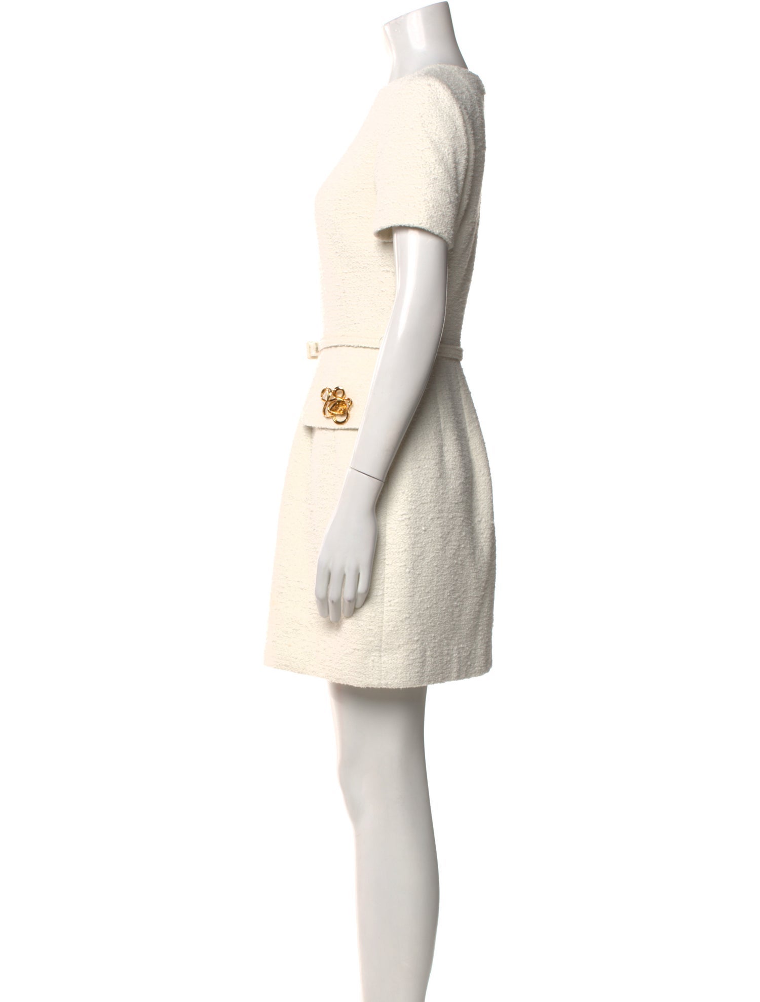 Oscar de la Renta Crew Neck Mini Dress