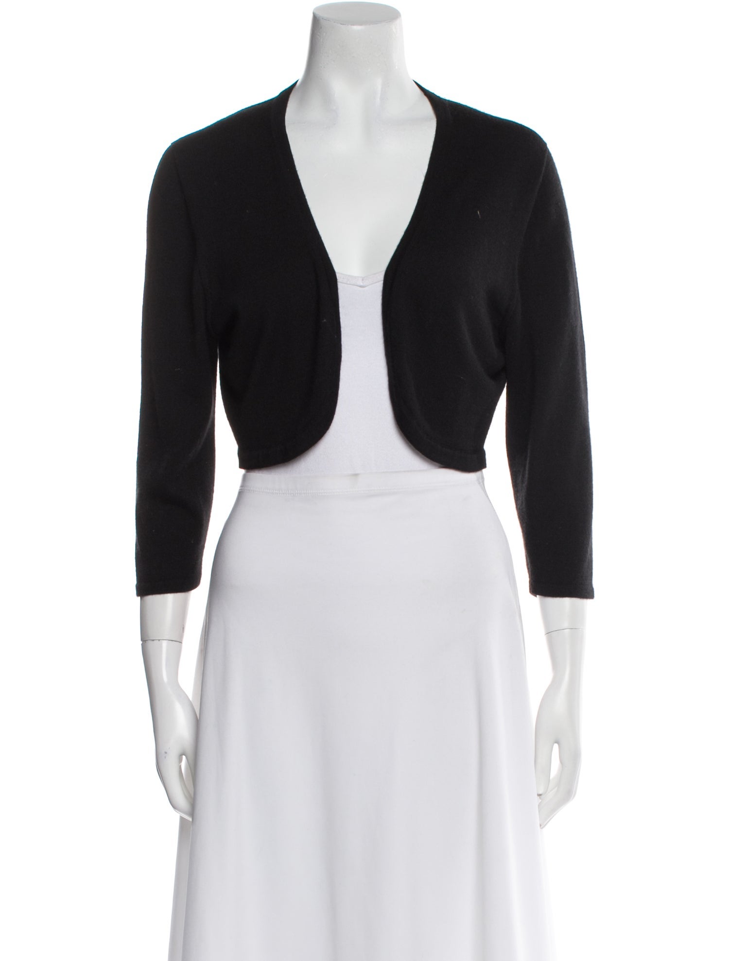 Oscar de la Renta Cashmere Open Front Sweater