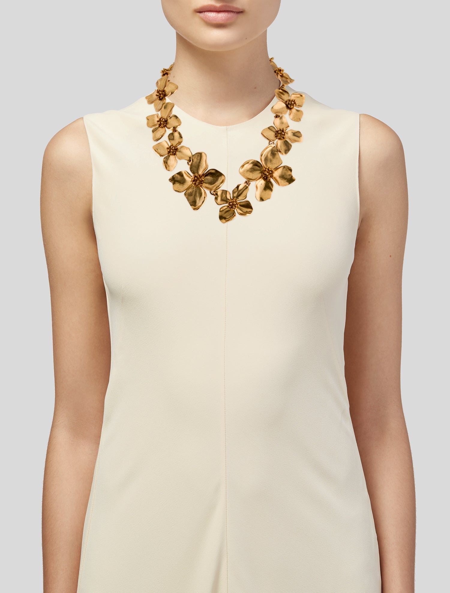 Oscar de la Renta Flower Collar Necklace