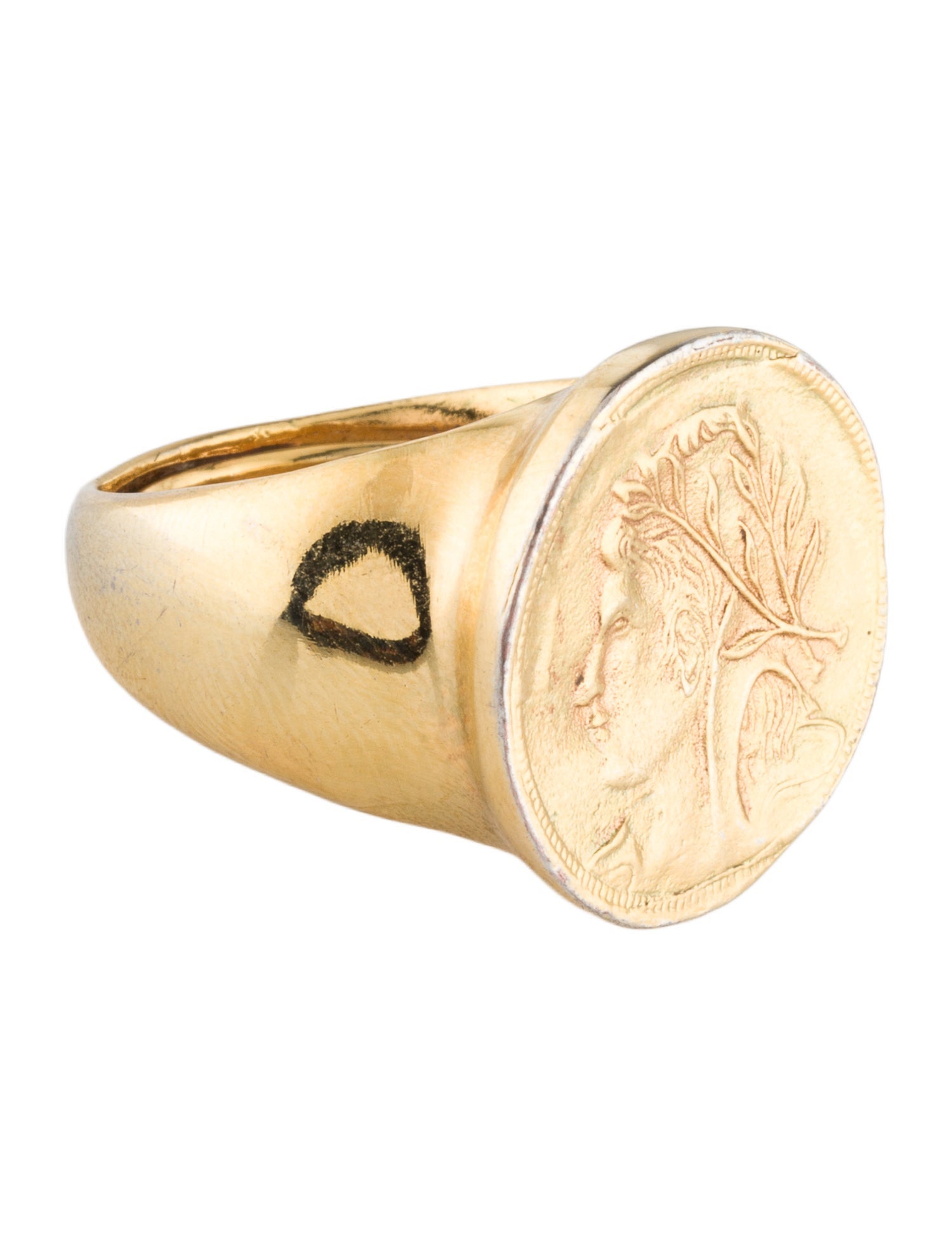 Oscar de la Renta Coin Signet Ring