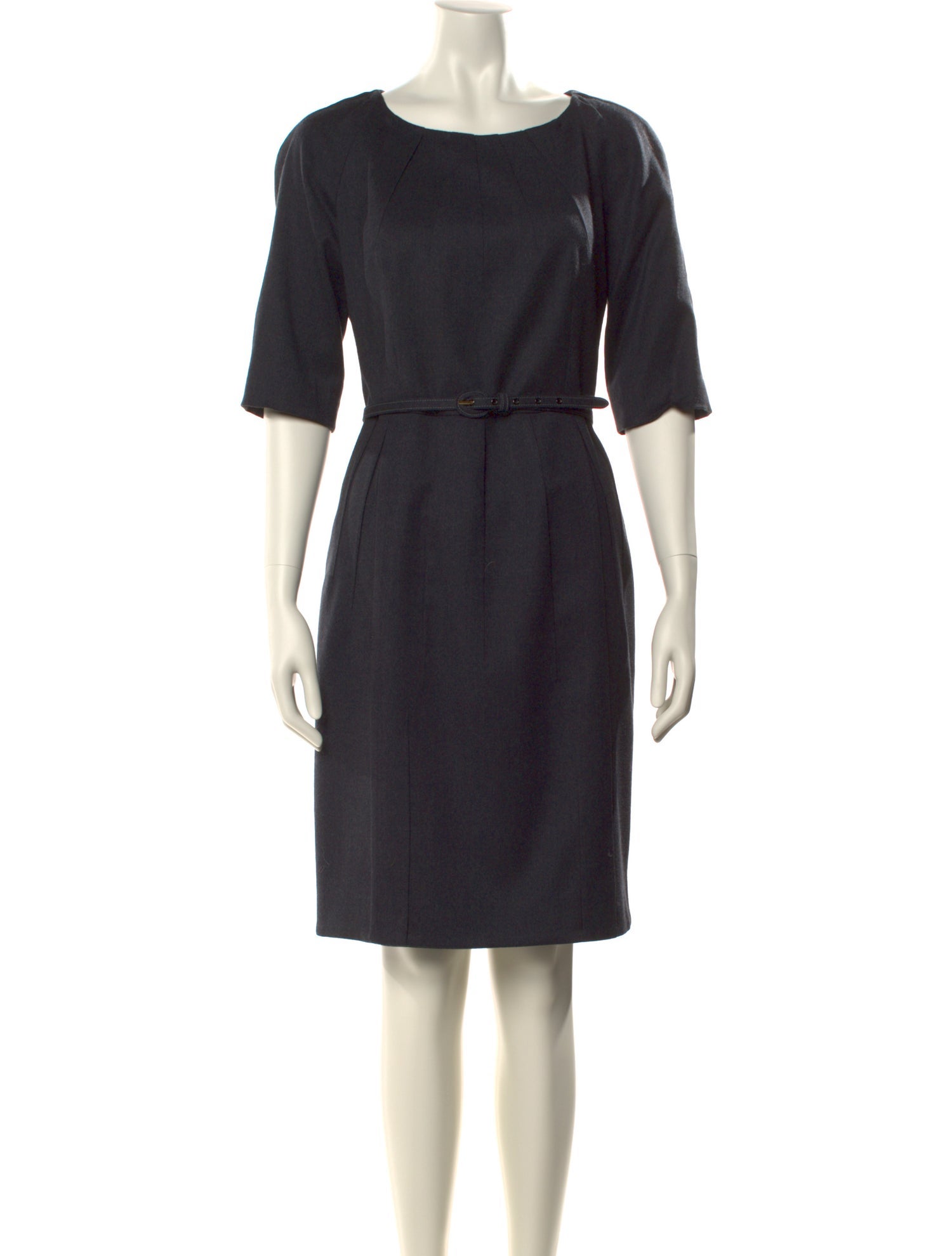 Oscar de la Renta Wool Knee-Length Dress