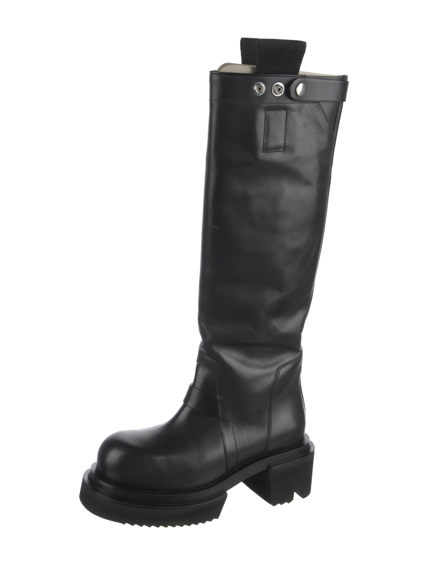 Rick Owens Leather Riding Boots