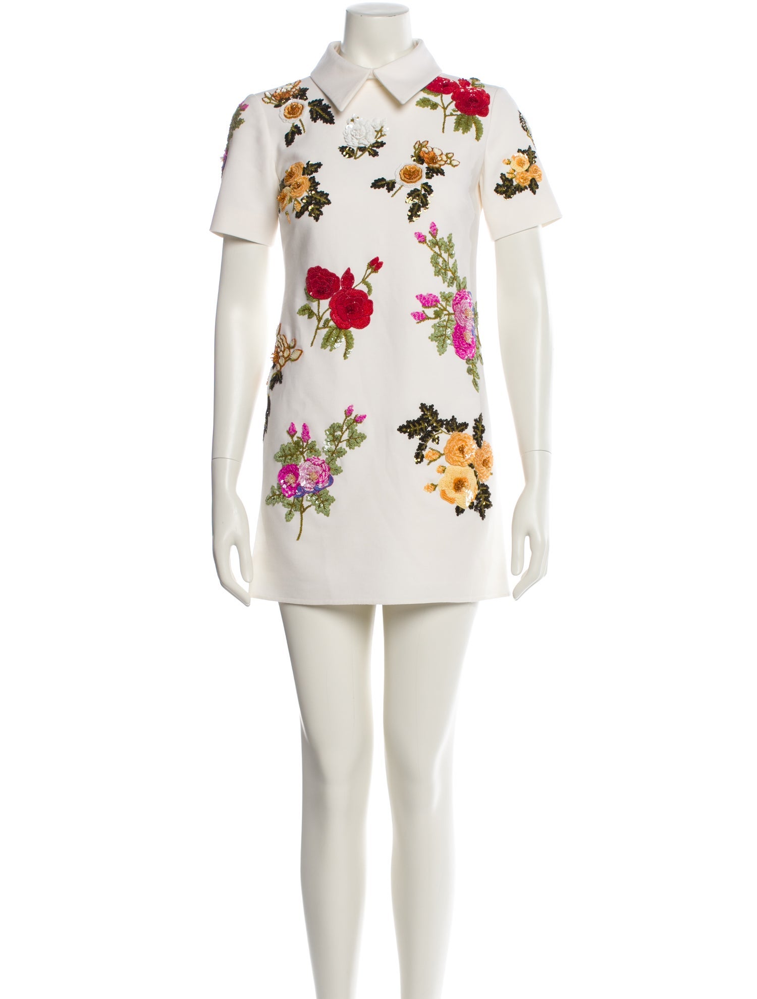 Oscar de la Renta Virgin Wool Mini Dress