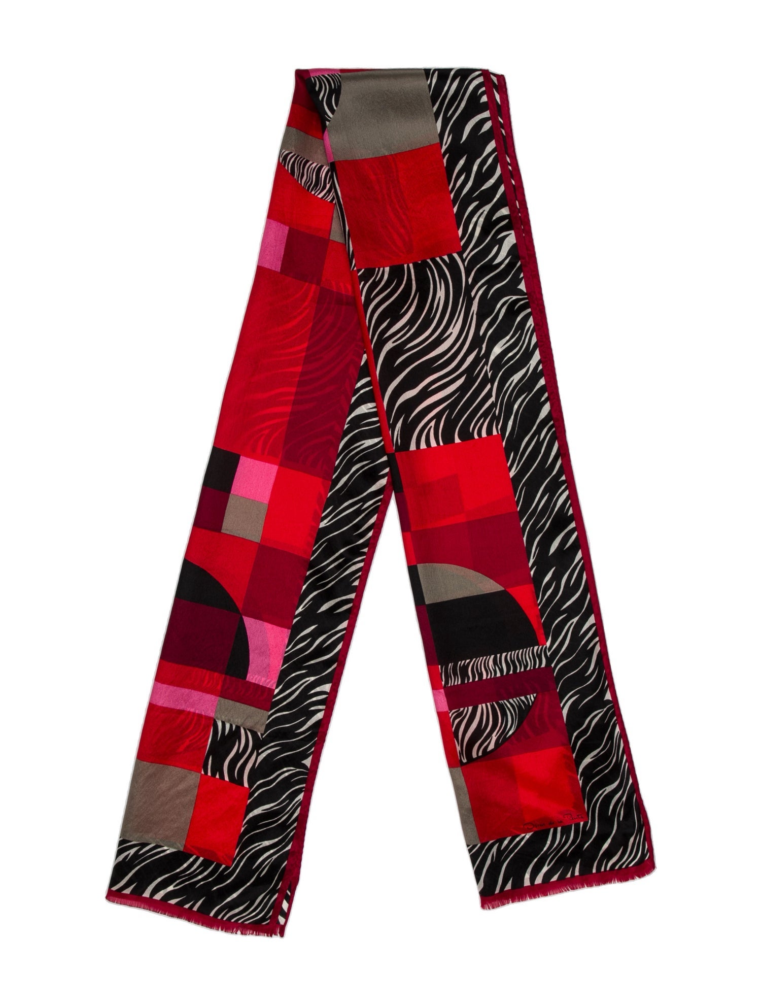 Oscar de la Renta Silk Printed Scarf