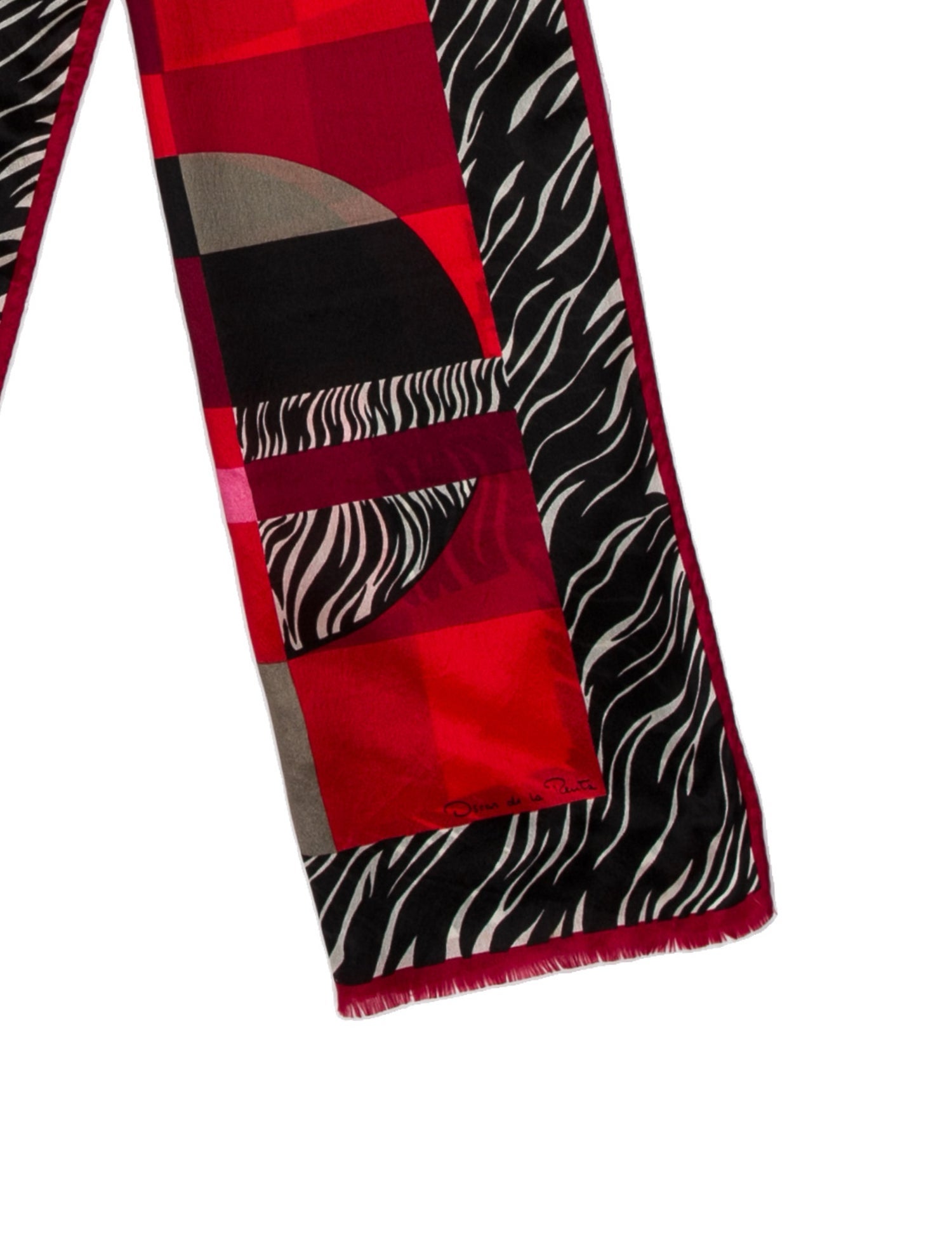 Oscar de la Renta Silk Printed Scarf