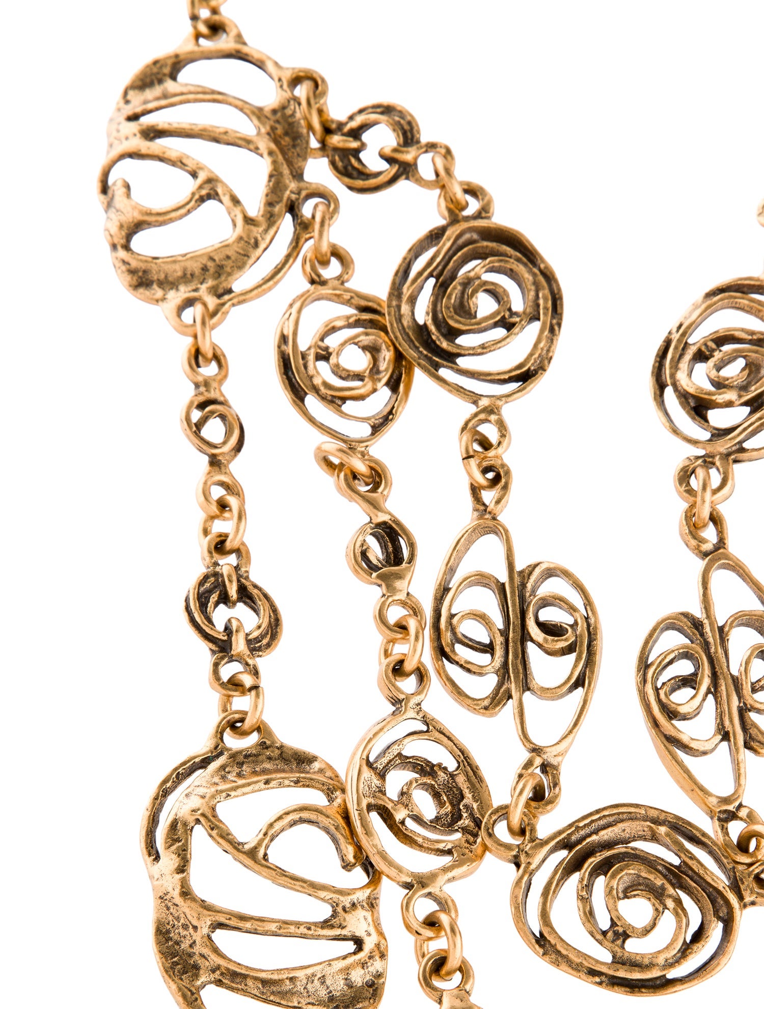 Oscar de la Renta Abstract Floral Multistrand Necklace