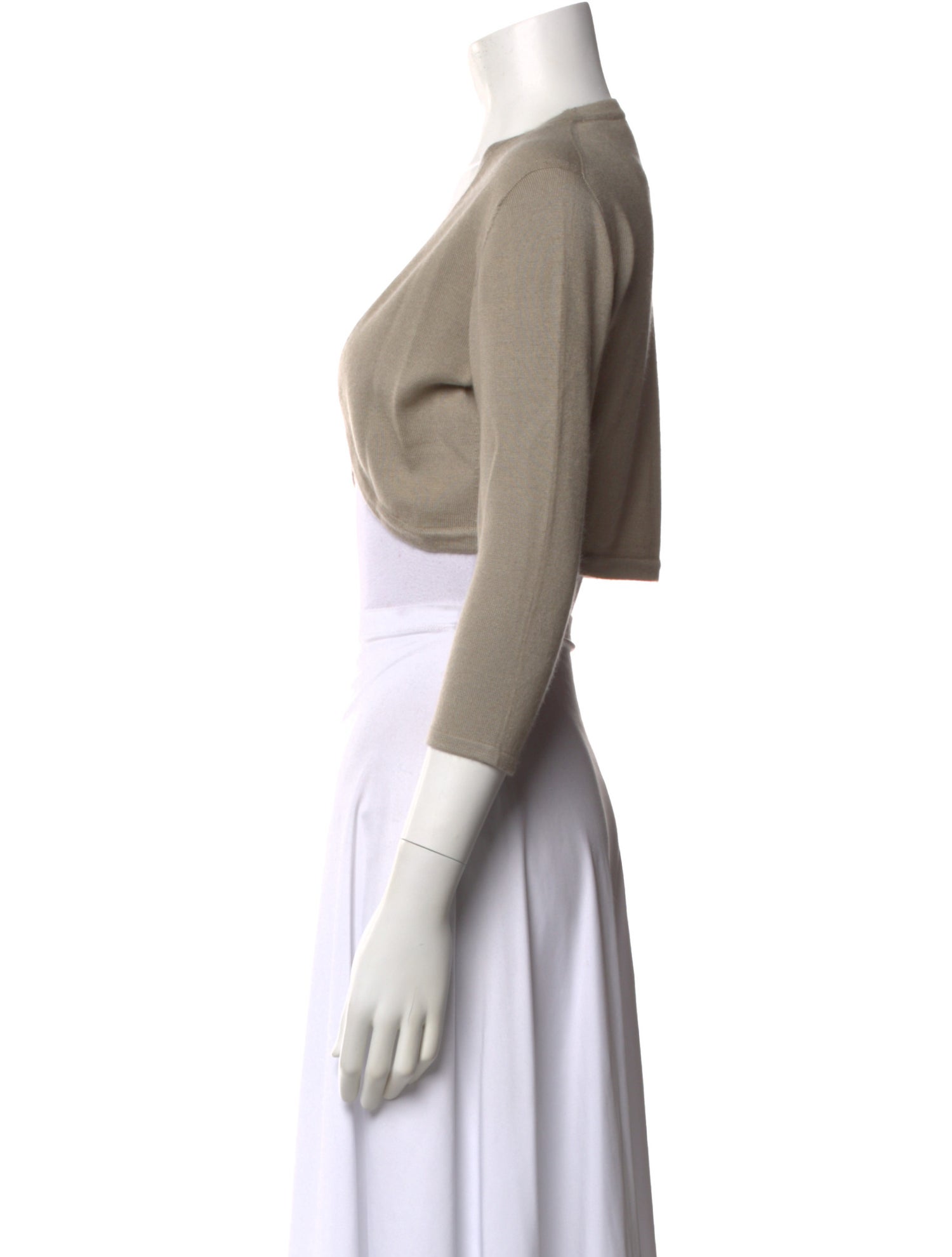 Oscar de la Renta Wool Open Front Sweater