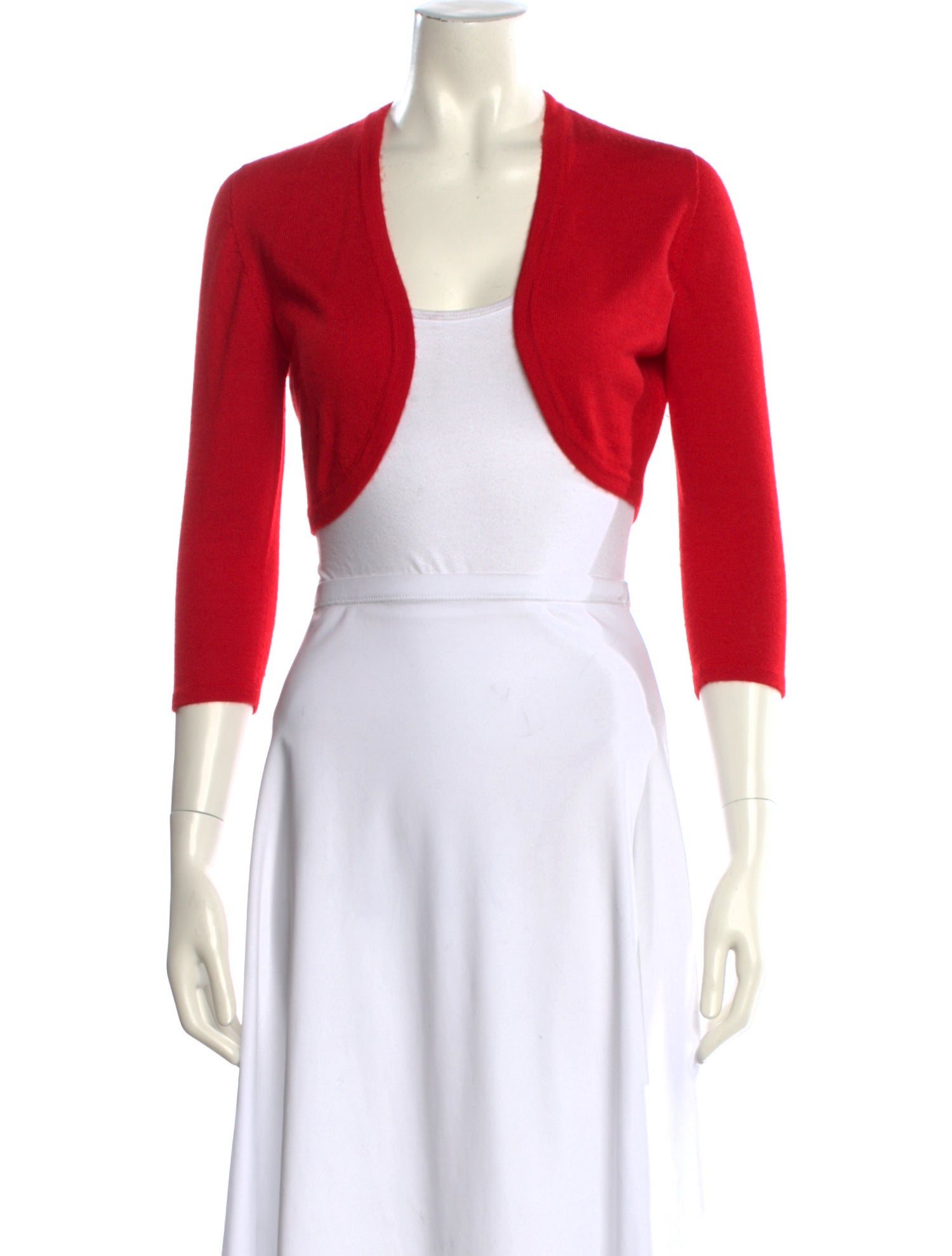 Oscar de la Renta Cashmere Open Front Sweater