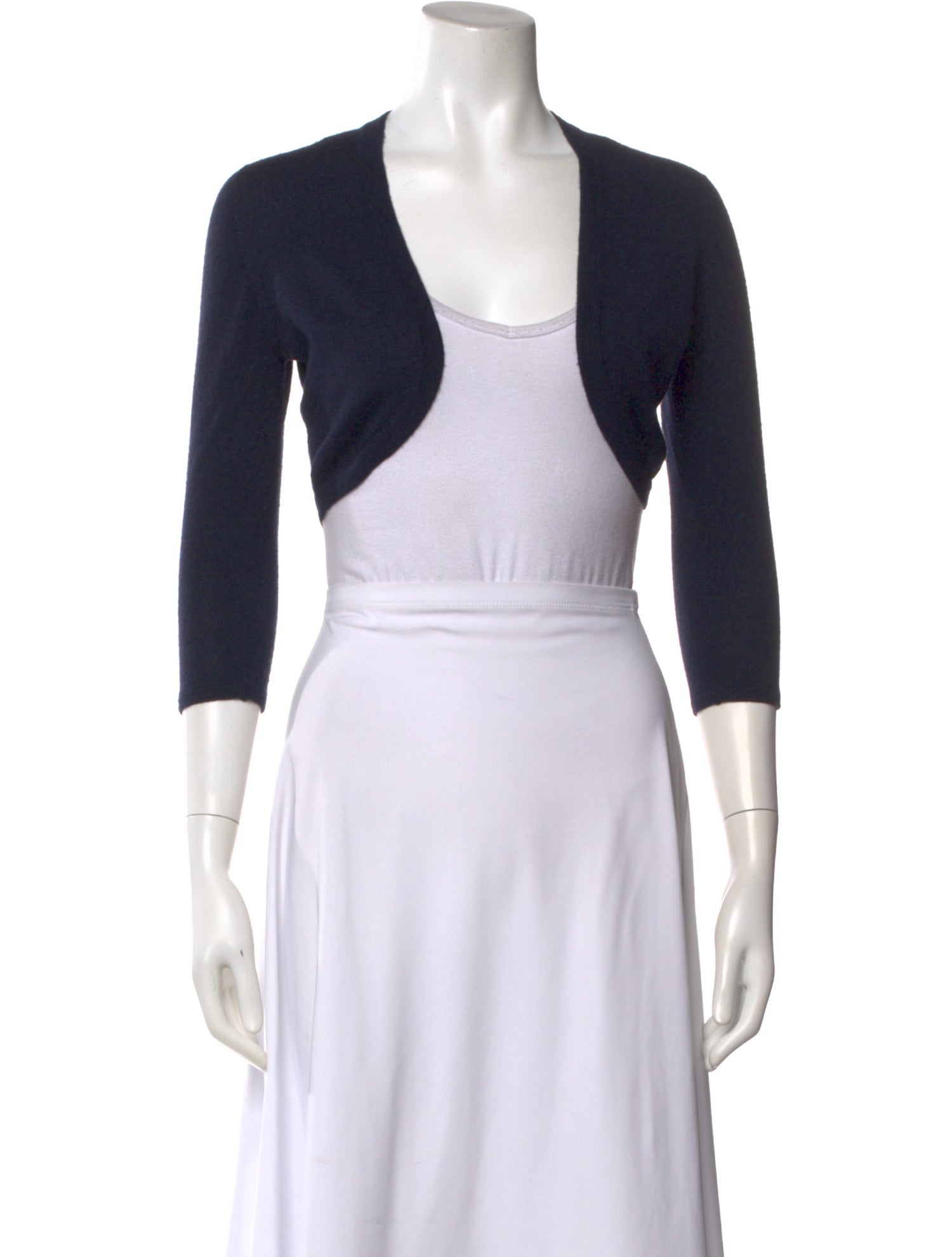 Oscar de la Renta Cashmere Open Front Sweater