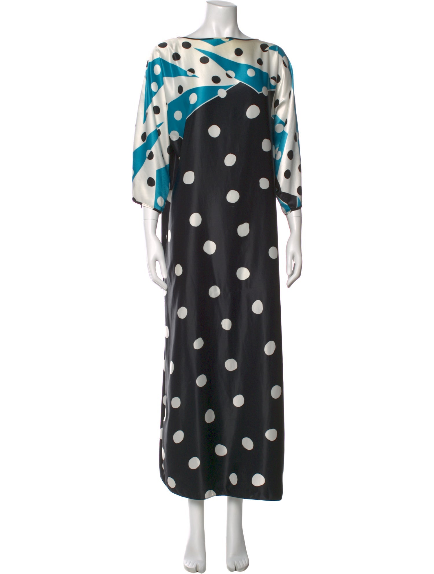 Oscar de la Renta Vintage Polka Dot Print Cover-Up