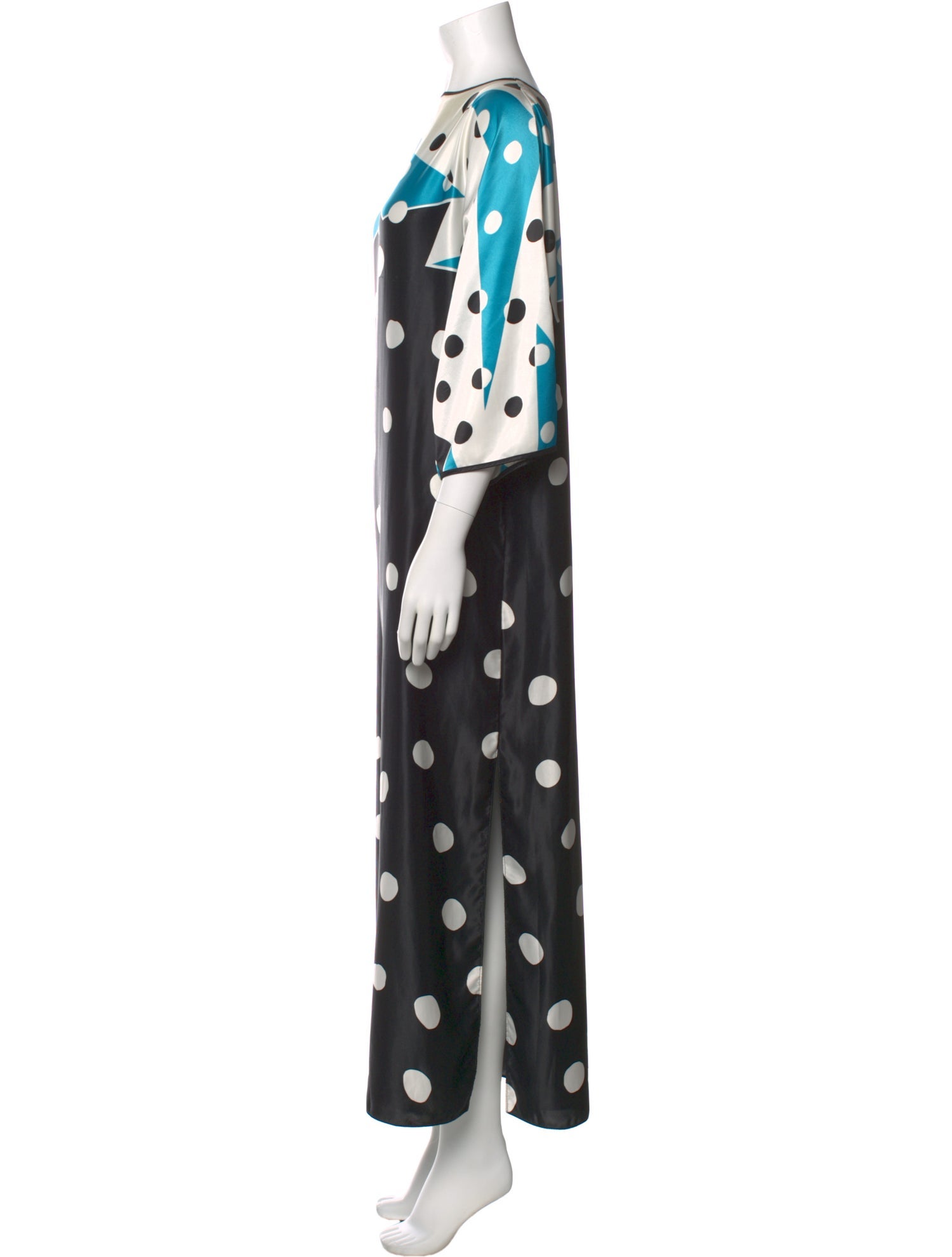 Oscar de la Renta Vintage Polka Dot Print Cover-Up