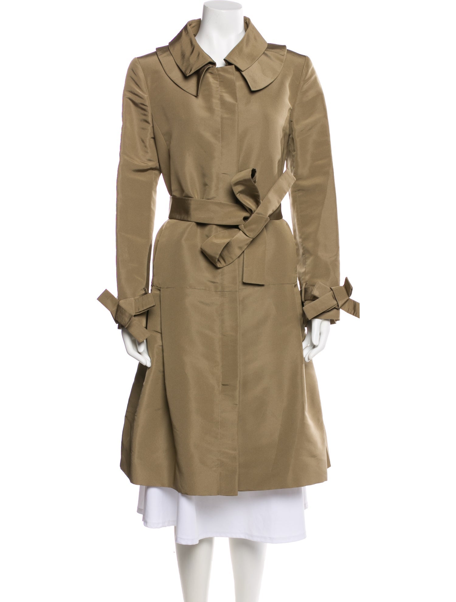 Oscar de la Renta Silk Trench Coat