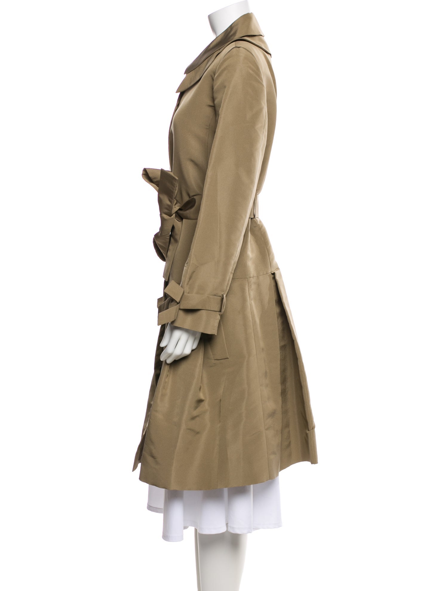 Oscar de la Renta Silk Trench Coat