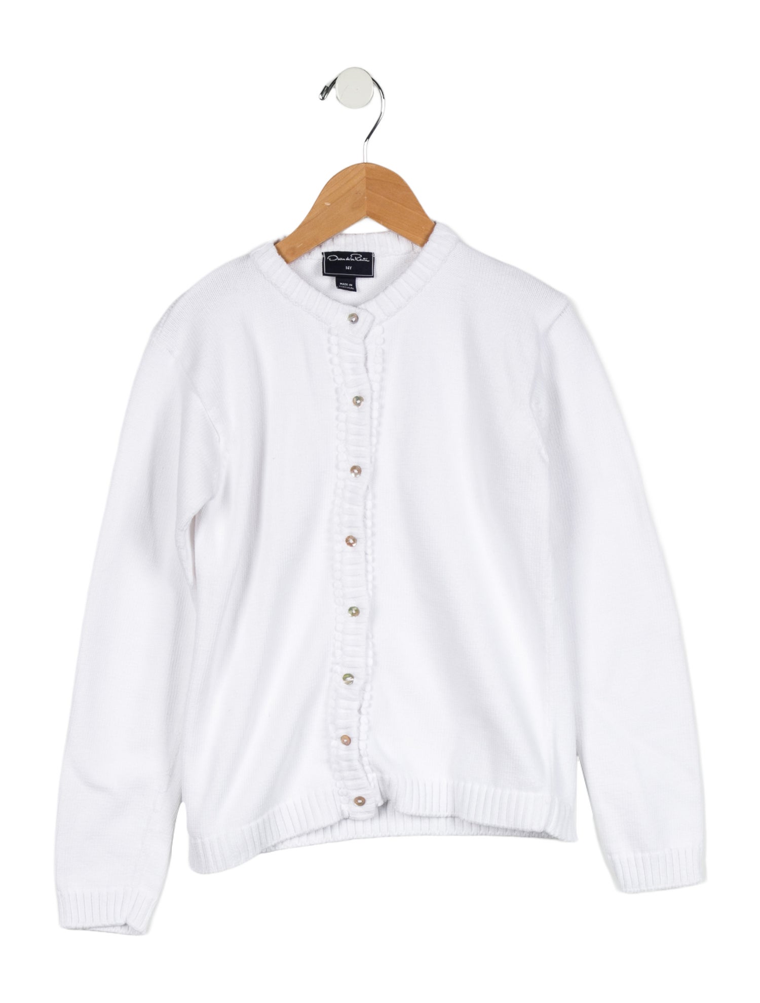 Oscar de la Renta Kids Girls' White Cardigan