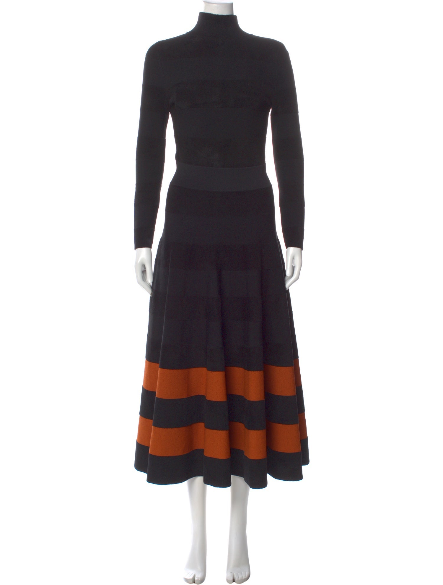 Oscar de la Renta Turtleneck Long Dress