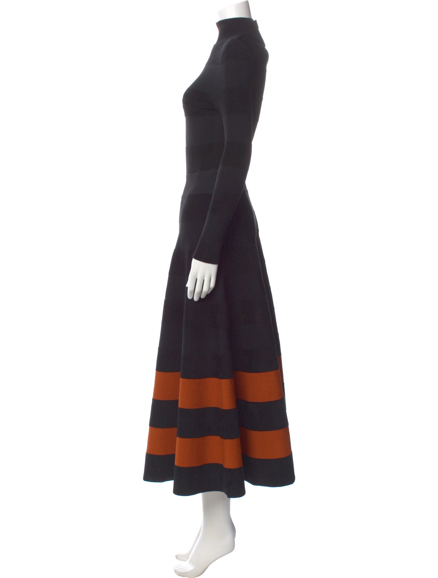 Oscar de la Renta Turtleneck Long Dress
