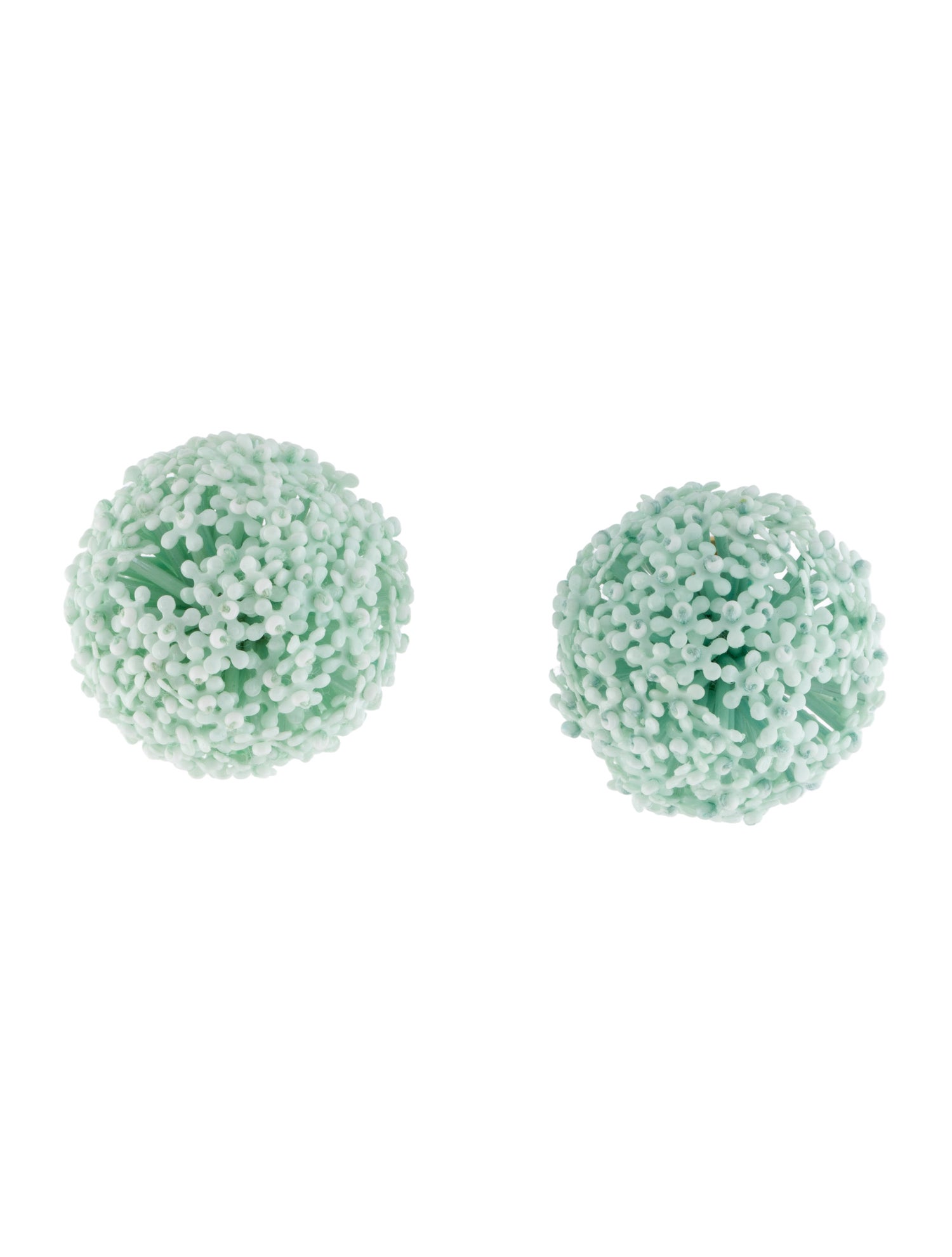 Oscar de la Renta Dandelion Pompom Stud Earrings