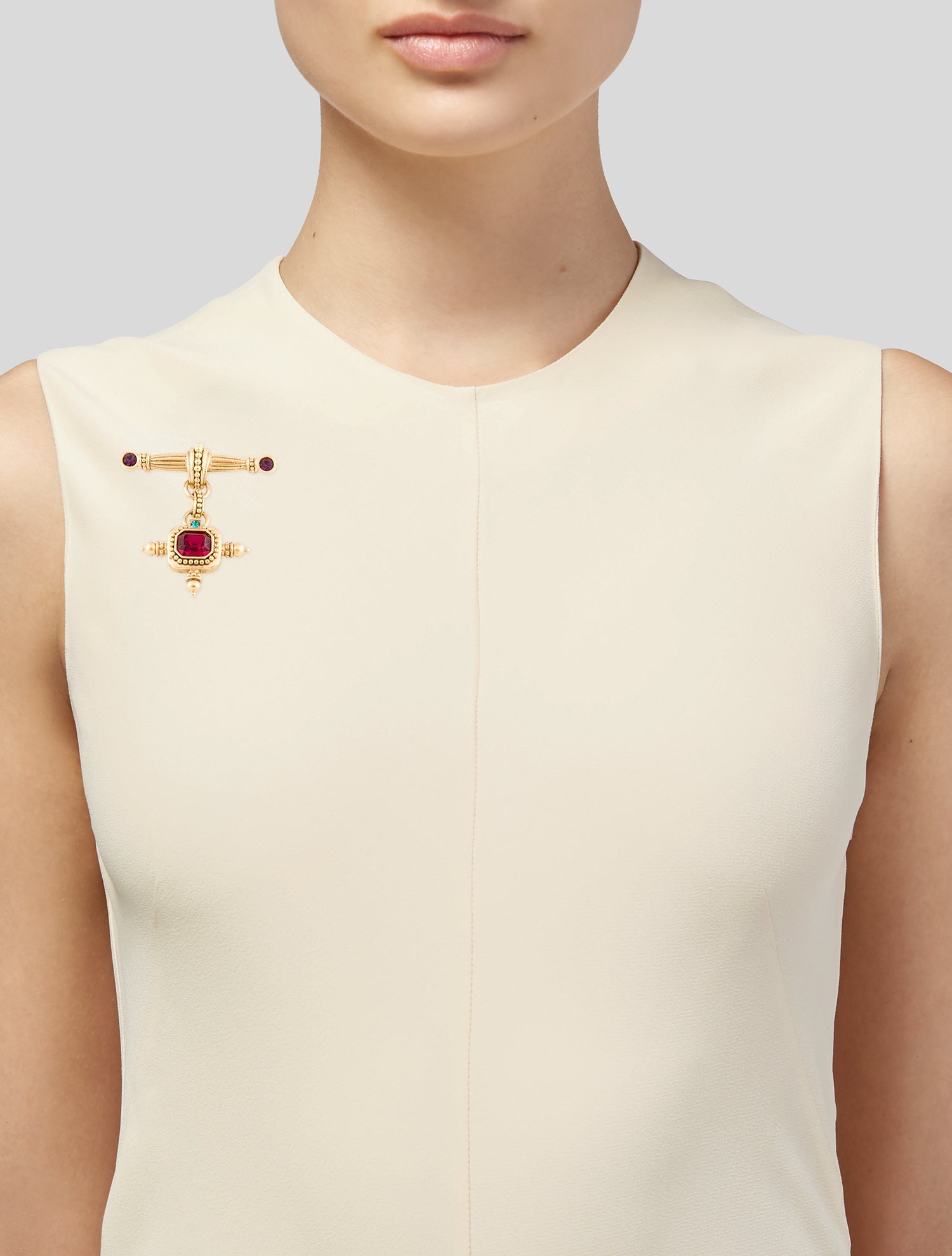 Oscar de la Renta Crystal Pin Brooch