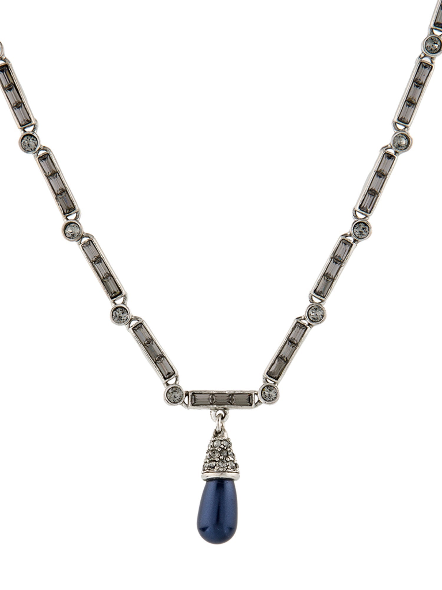 Oscar de la Renta Faux Pearl & Crystal Collar Necklace