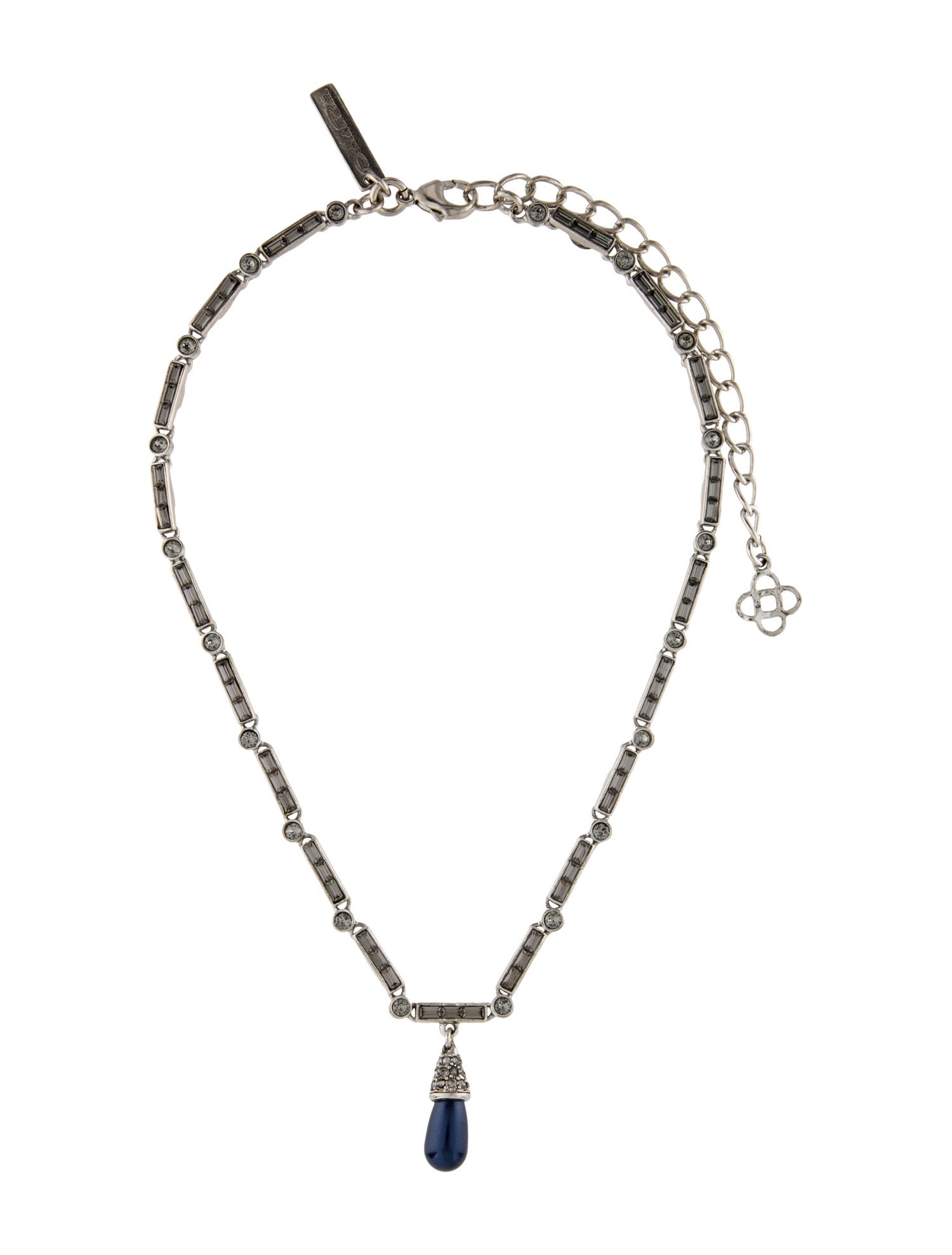 Oscar de la Renta Faux Pearl & Crystal Collar Necklace