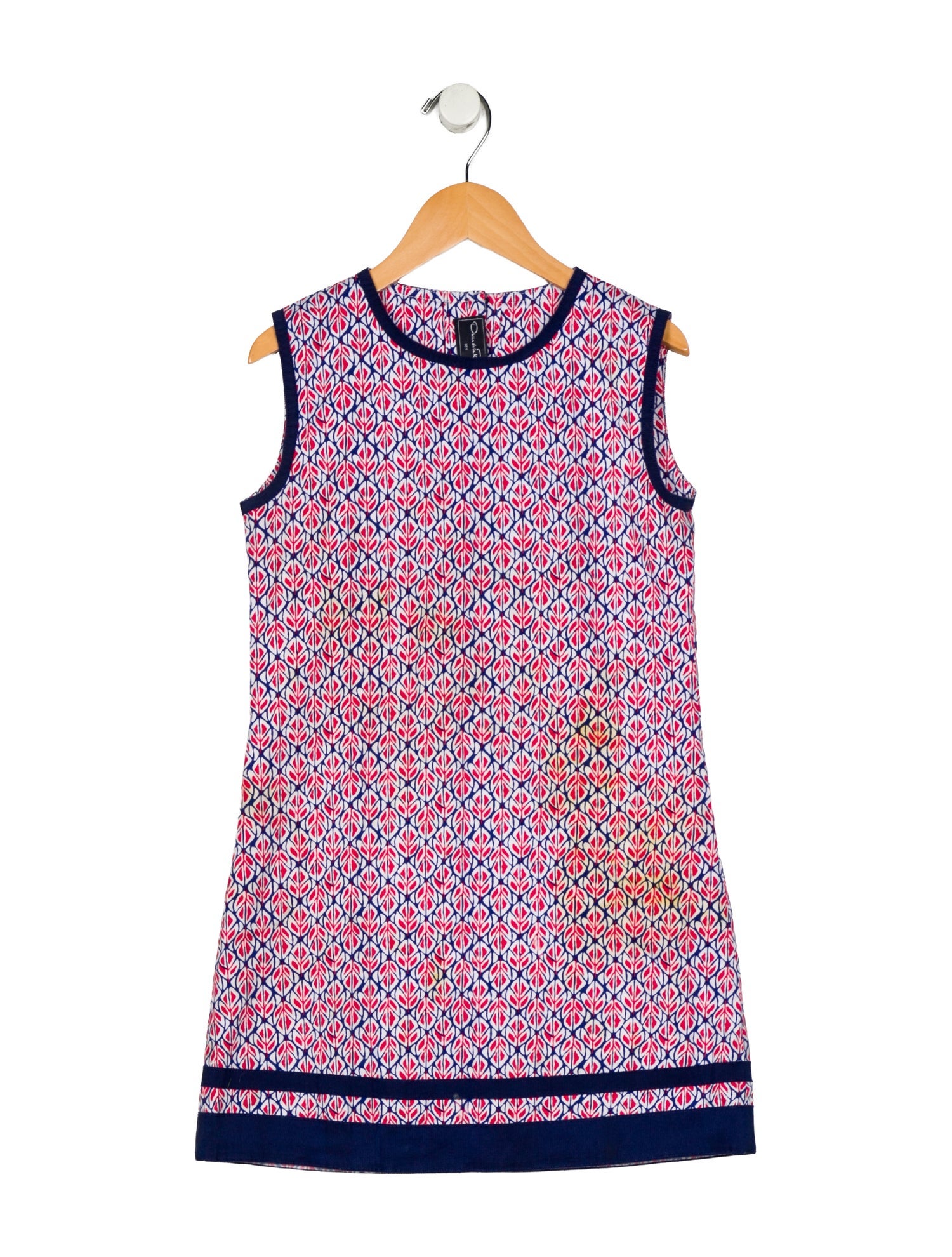 Oscar de la Renta Girls' Pattern Print Dress