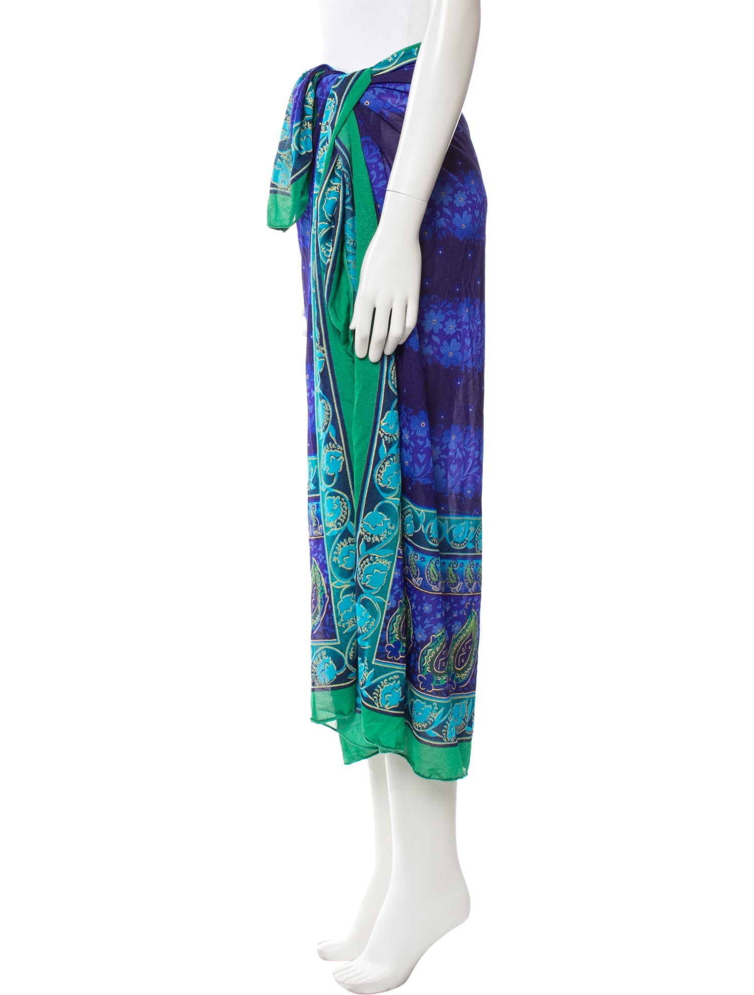 Oscar de la Renta Checkered Print Printed Cover-Up